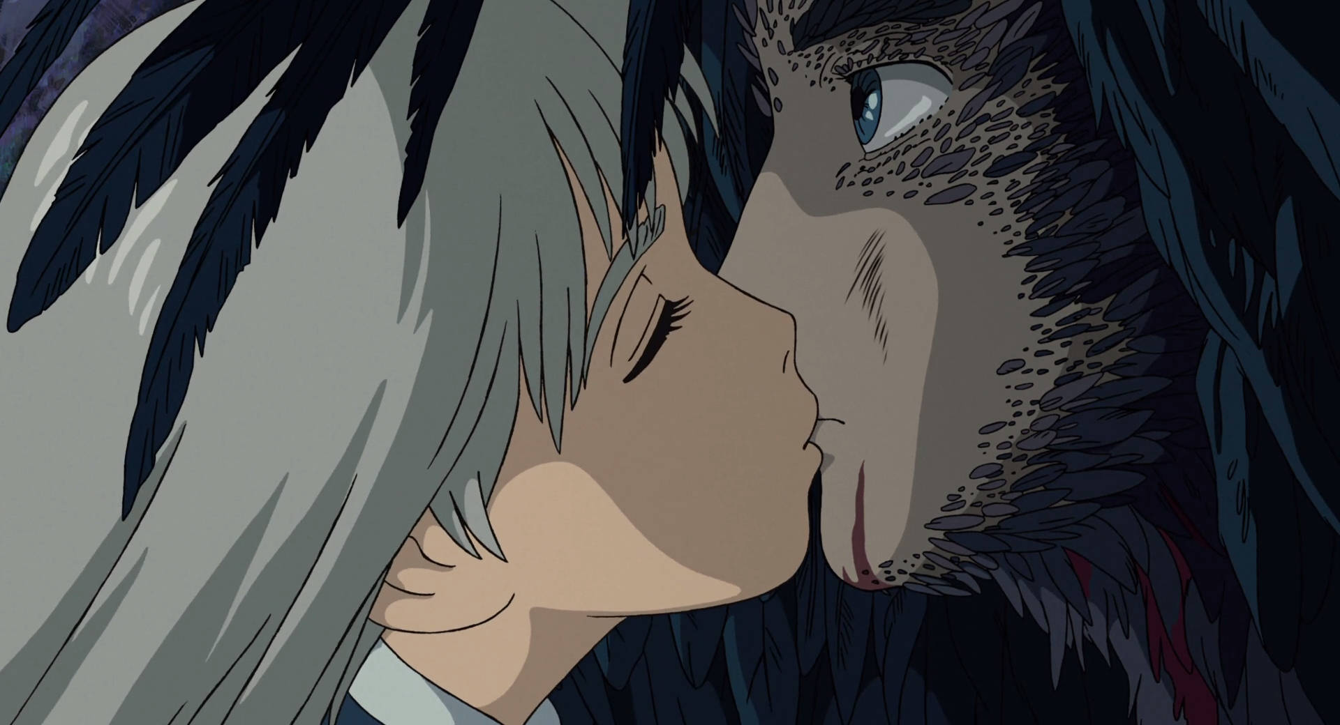 Iconic Kiss Howl's Moving Castle Background