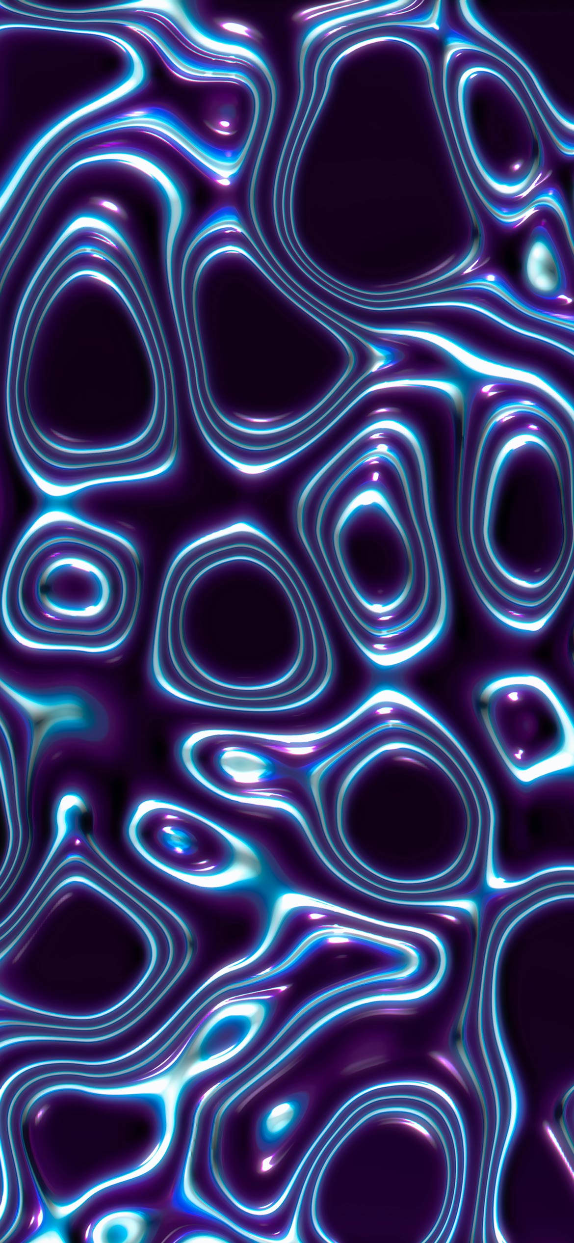Download Iphone 14 Pro 3d Microscopic Blue Wallpaper 