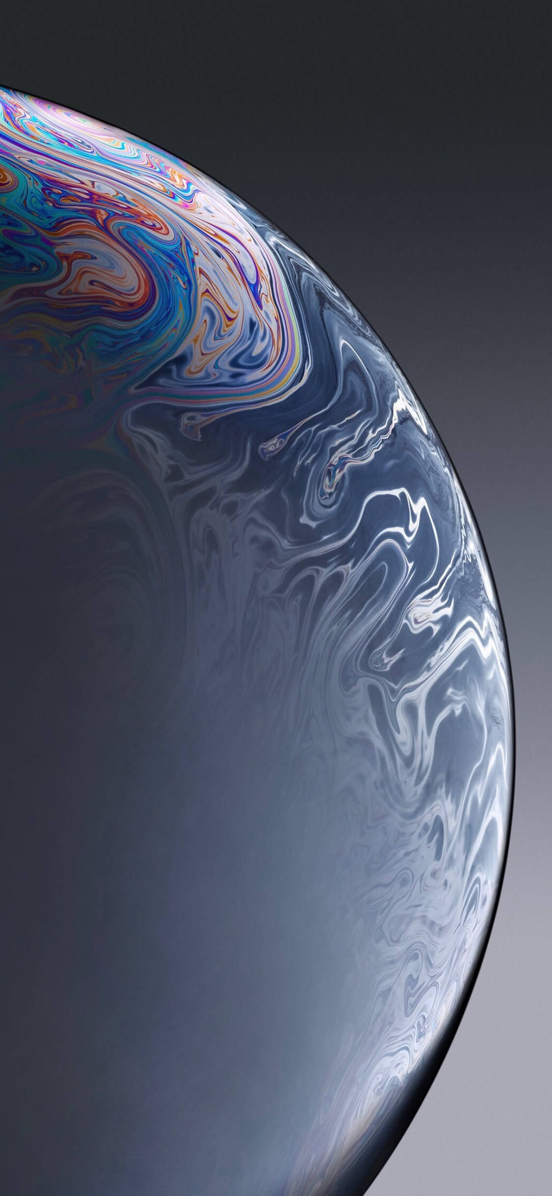 Iphone Xr Gray Half Bubble Background