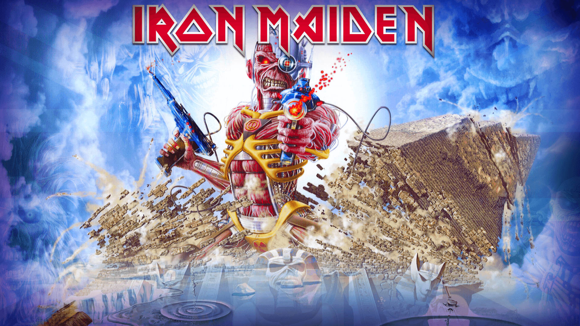 Iron Maiden Ancient Cyborg Eddie Background