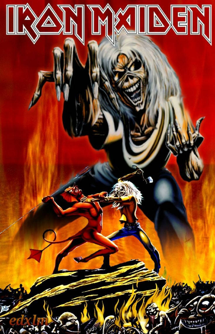 Iron Maiden Eddie And Satan Background
