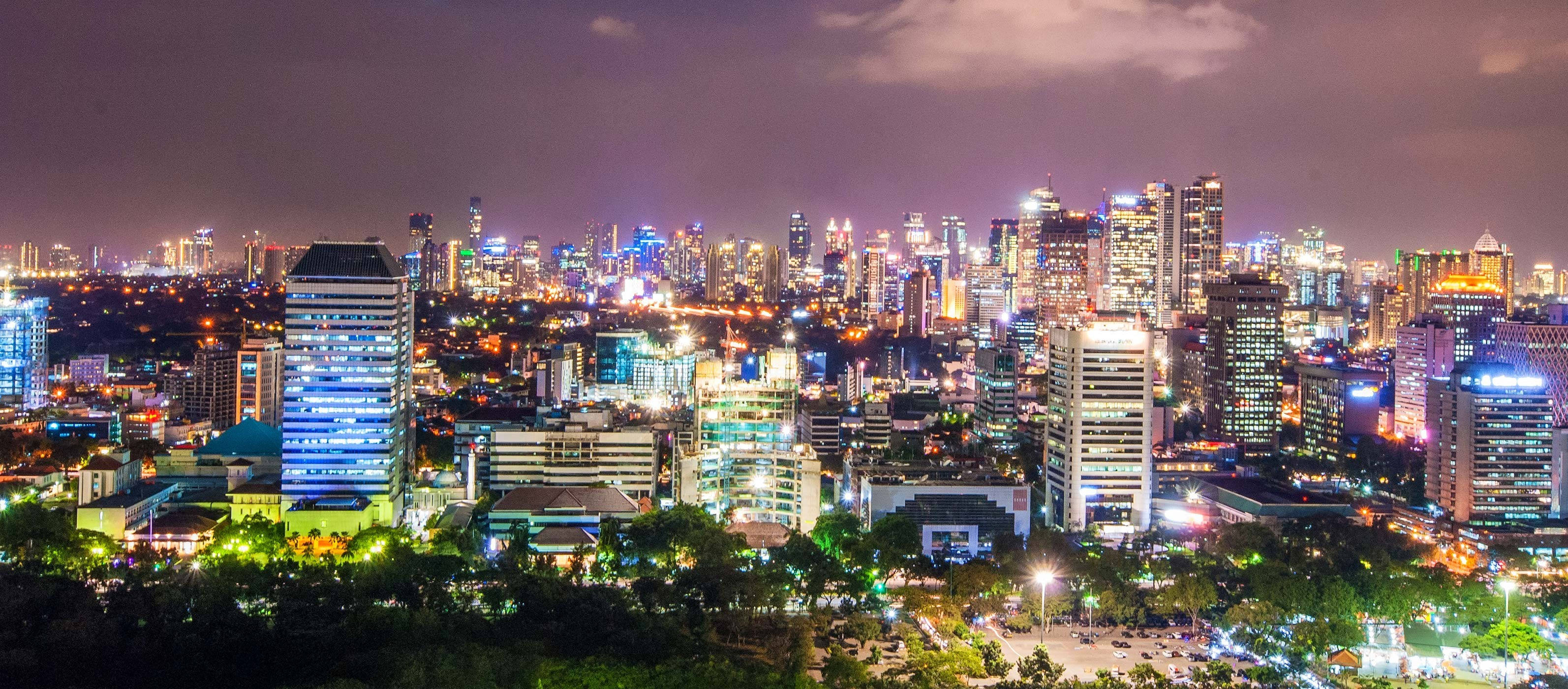 Download Jakarta Glowing Lights Wallpaper 