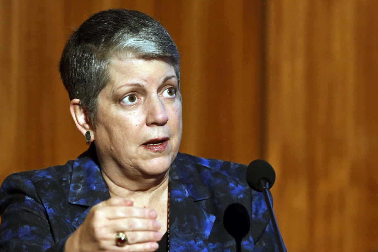 Download Janet Napolitano Looks Surprised Wallpaper | Wallpapers.com