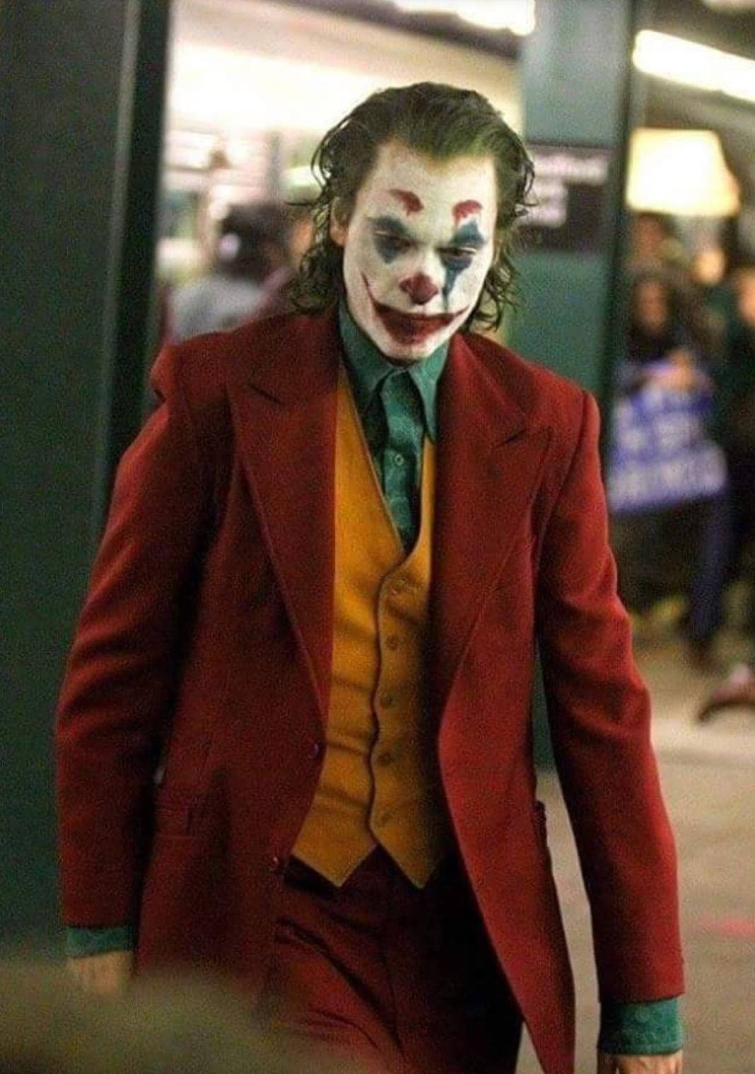 Joker 2019 Serious Face Background
