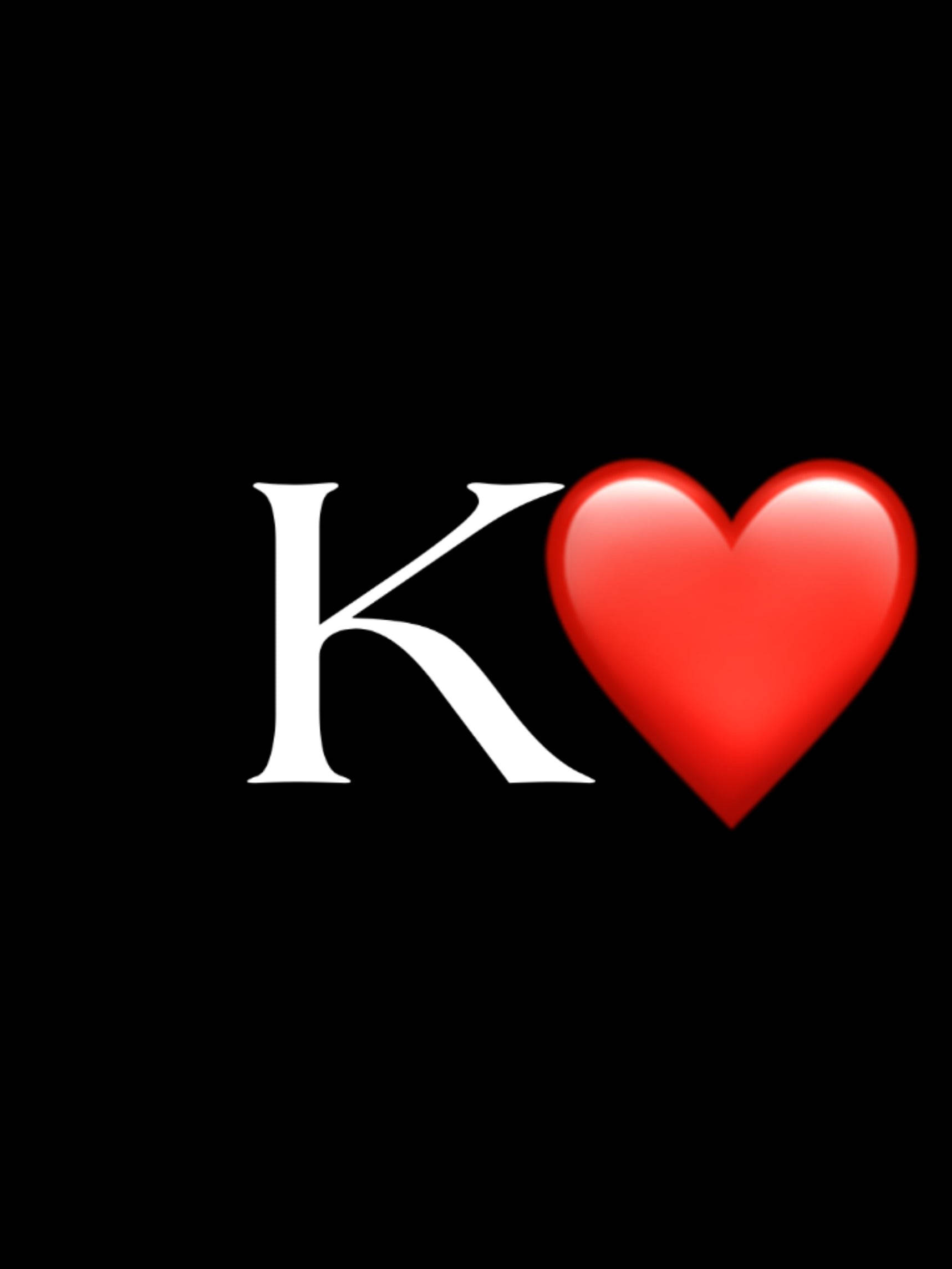 Download K Alphabet With Heart Wallpaper 
