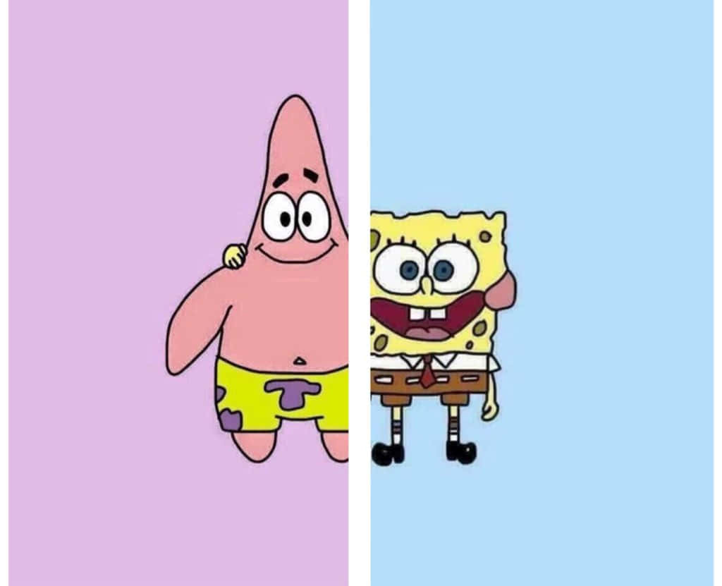 Download Spongebob And Patrick Kawaii Best Friend Wallpaper