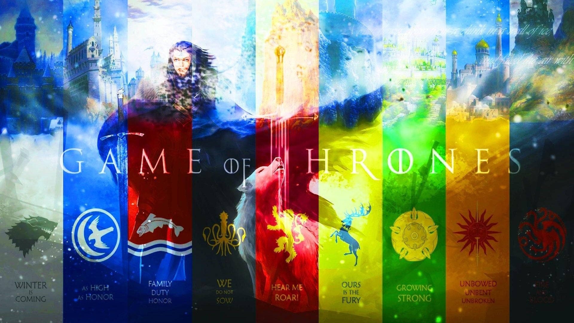 Kingdom Banners In Game Of Thrones Background