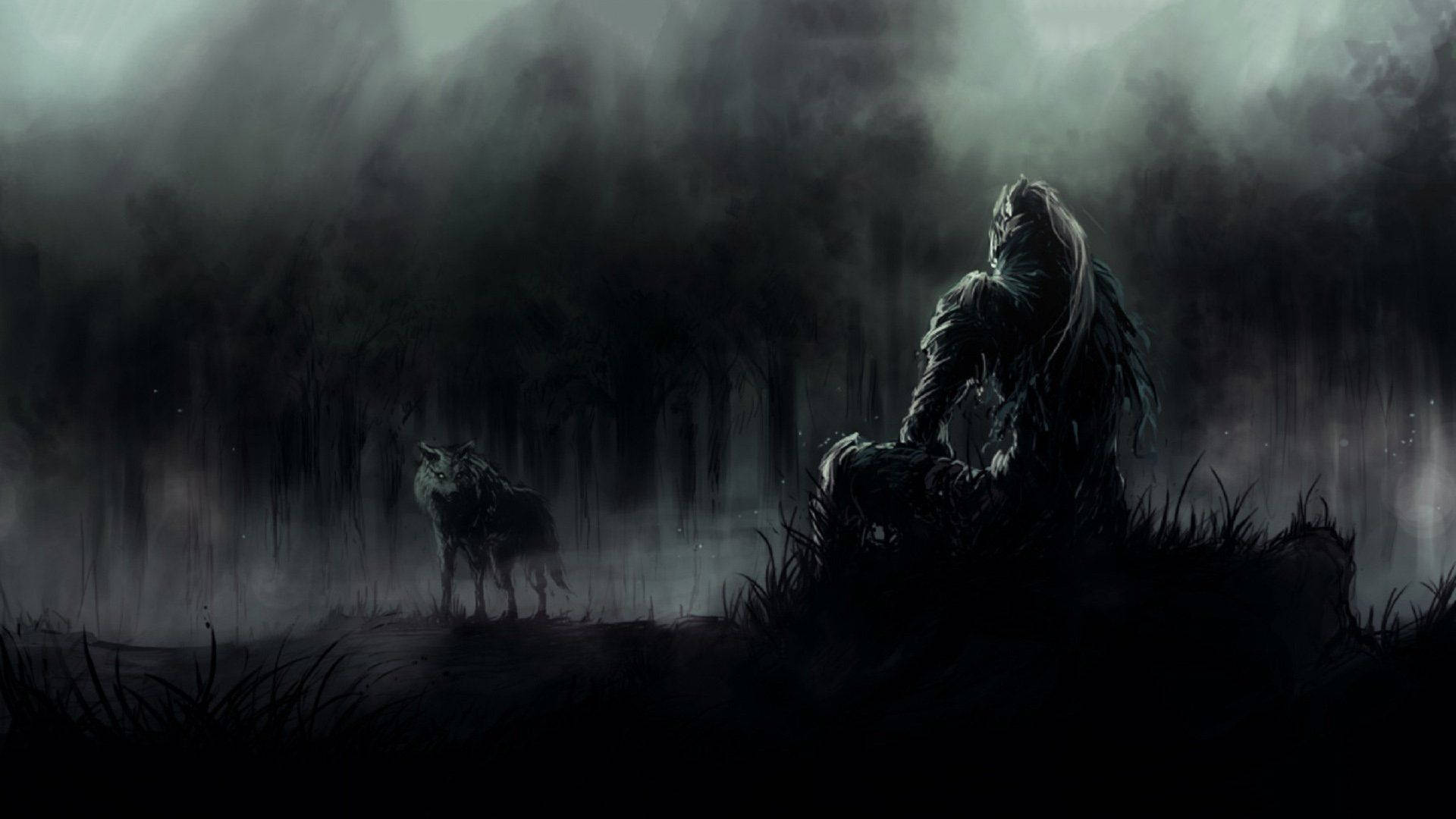 Knight Artorias And Sif Dark Souls Background