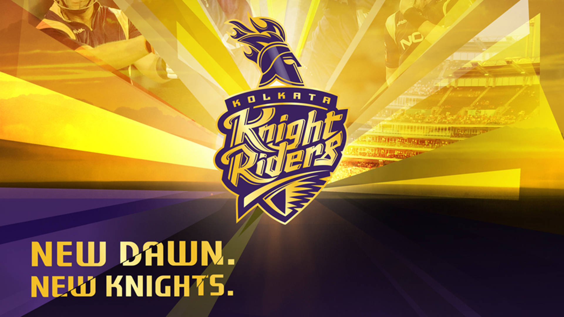 Download Kolkata Knight Riders Abstract Rays Wallpaper 