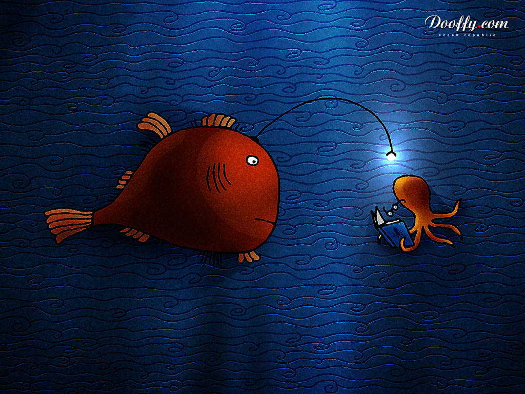 Kreslené Tapety Octopus Background