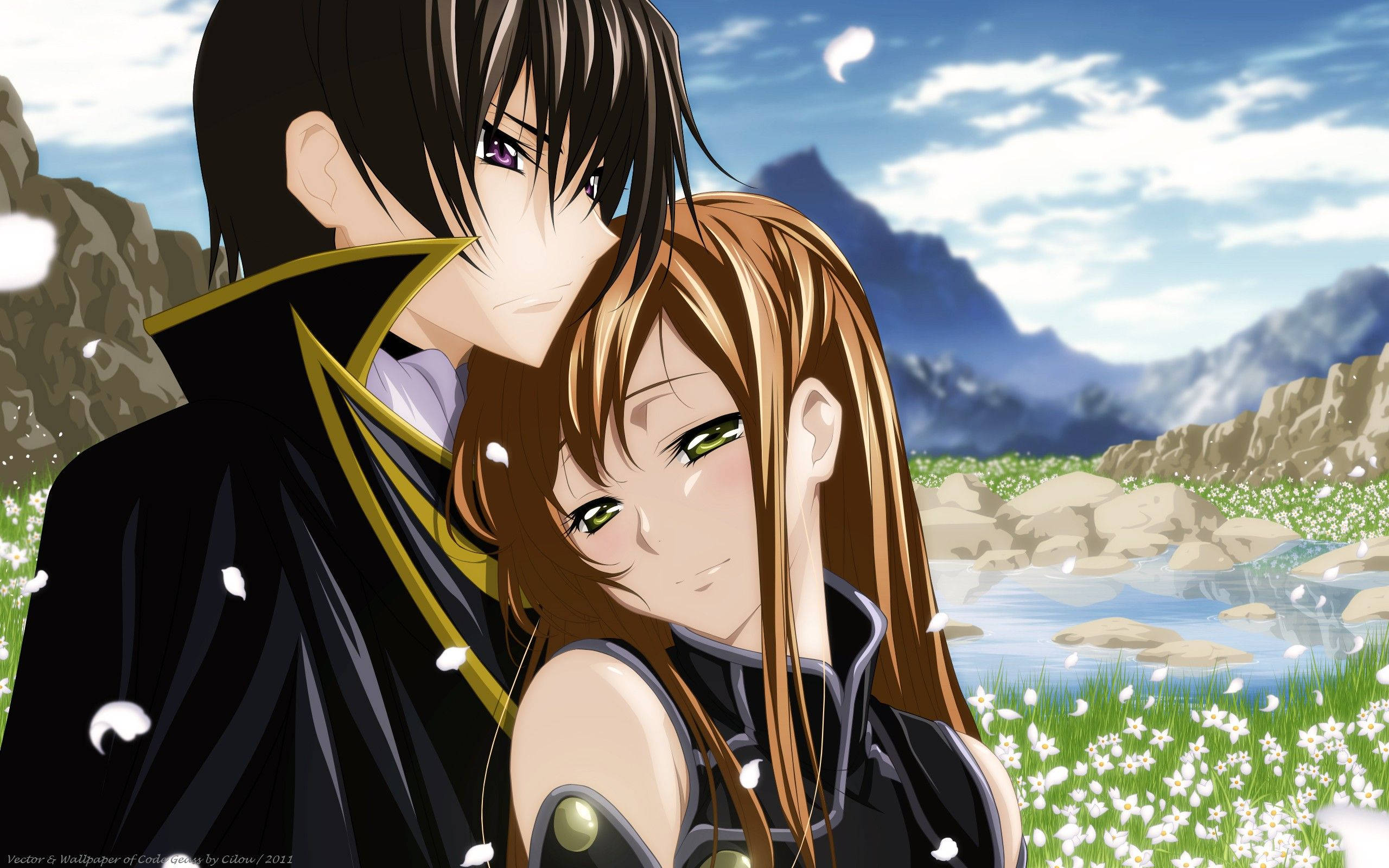 Lelouch And Shirley Fenette Code Geass Background