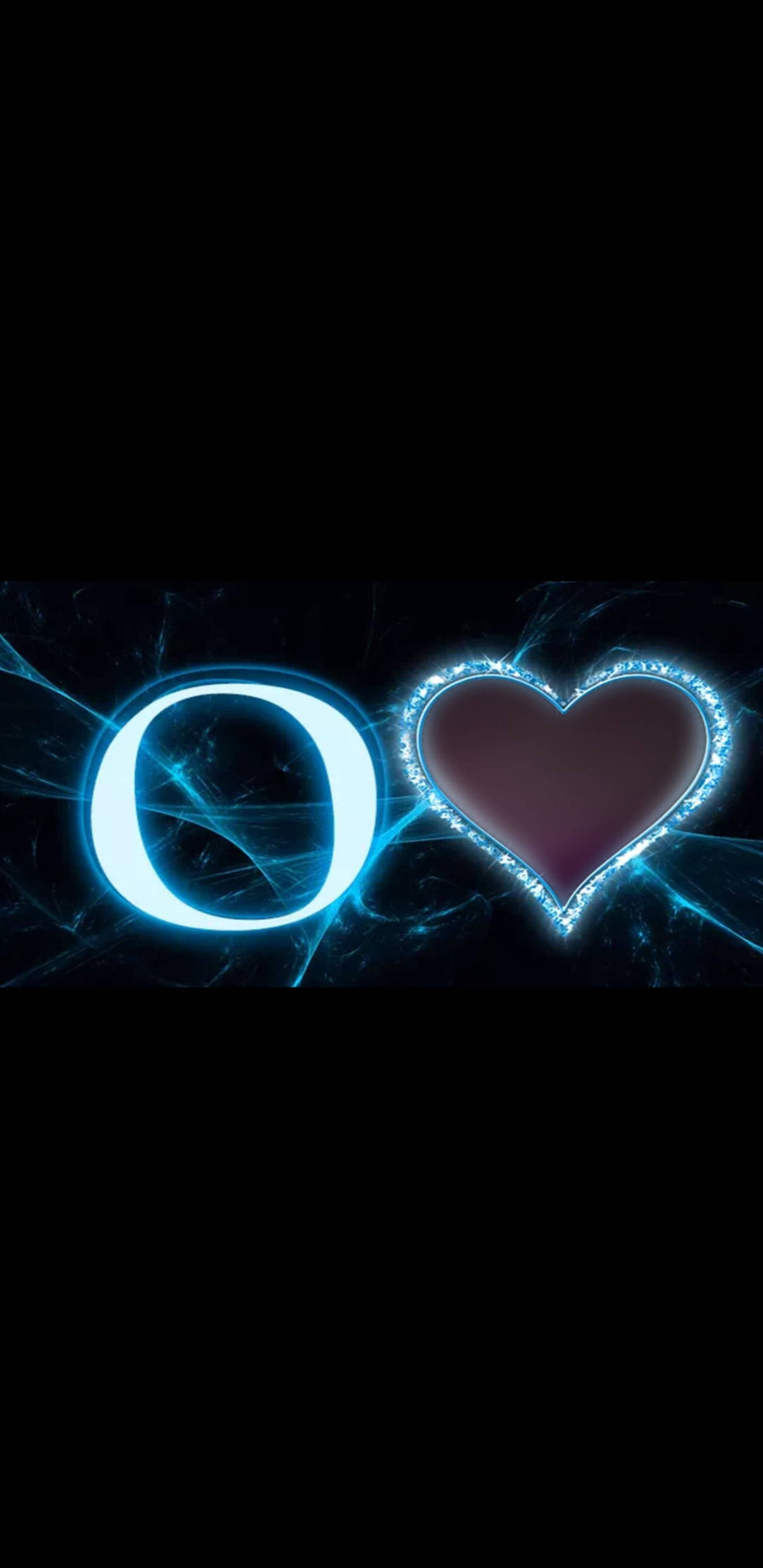 Download Letter O And Black Heart Wallpaper 