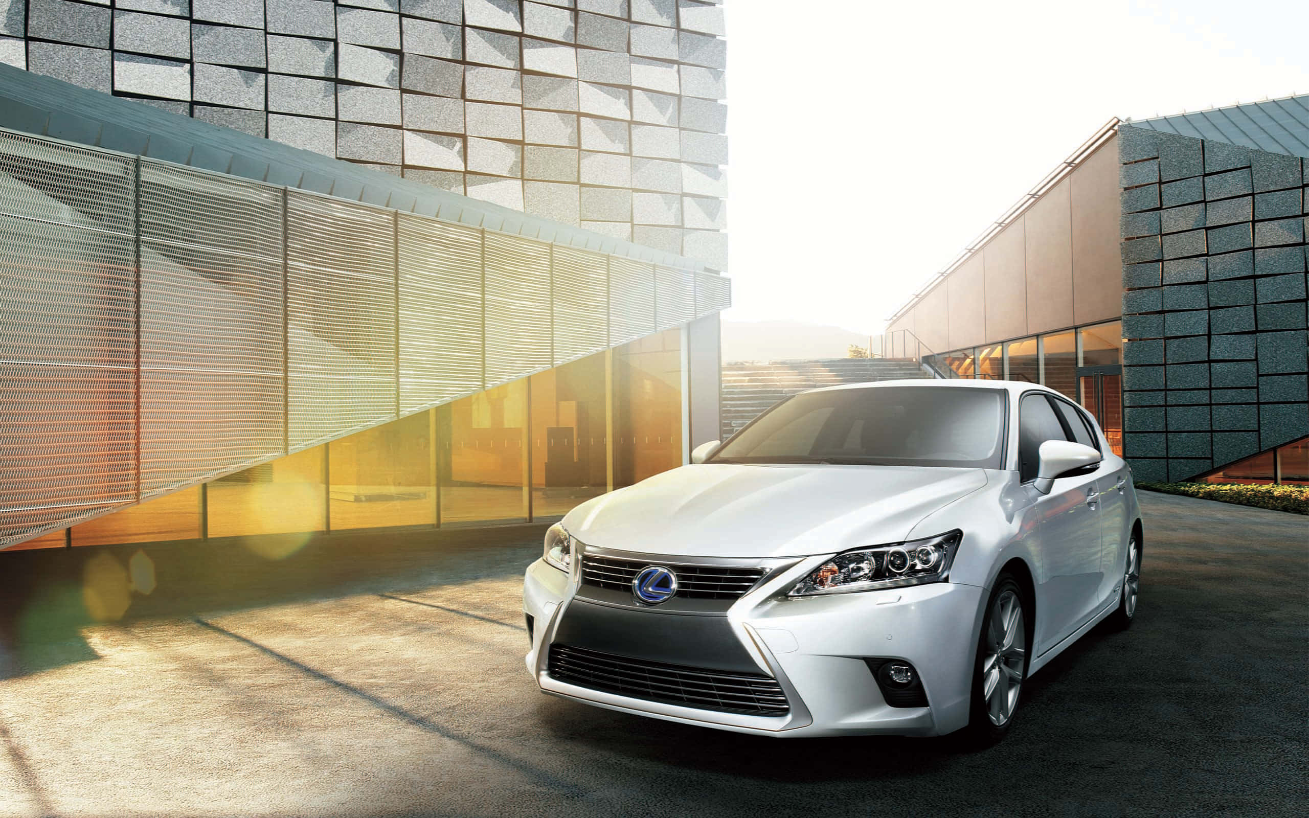 Download Lexus Ct H Hybrid Luxury Hatchback In Silver Wallpaper Wallpapers Com