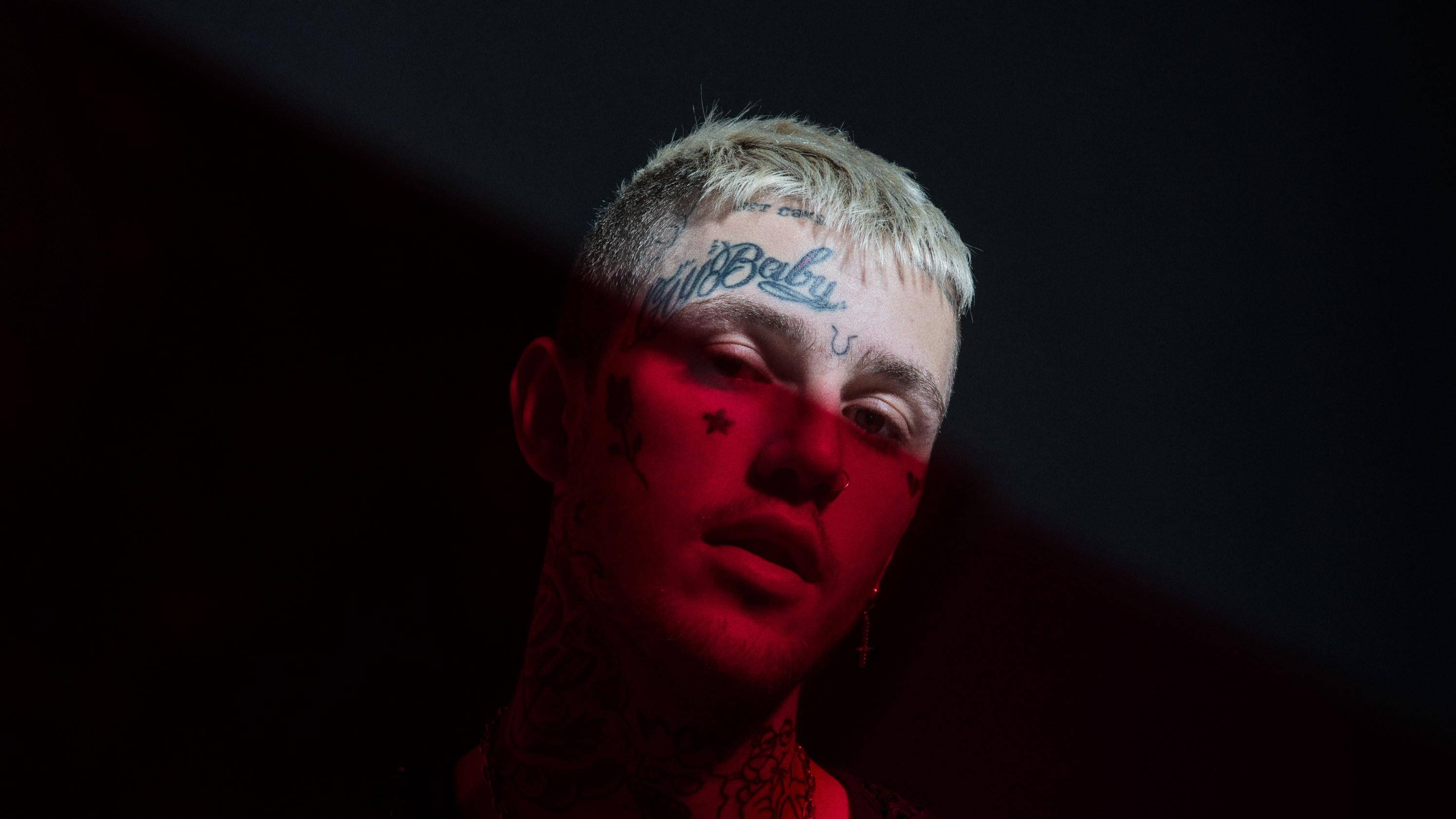Lil Peep Red Aesthetic Portrait Background