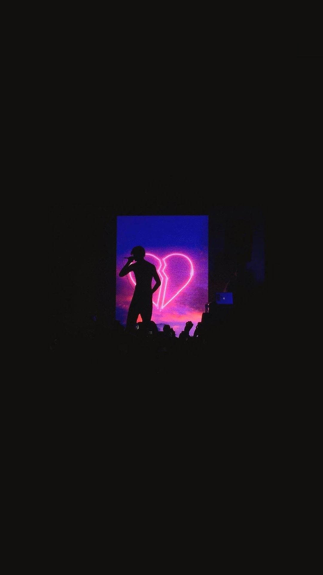 Lil Peep Silhouette Concert Background