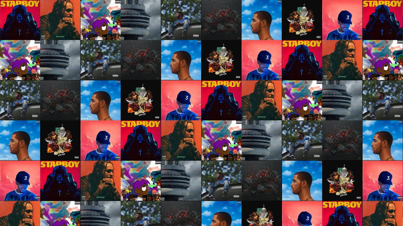 Lil Uzi Vert Artists Album Collage Background