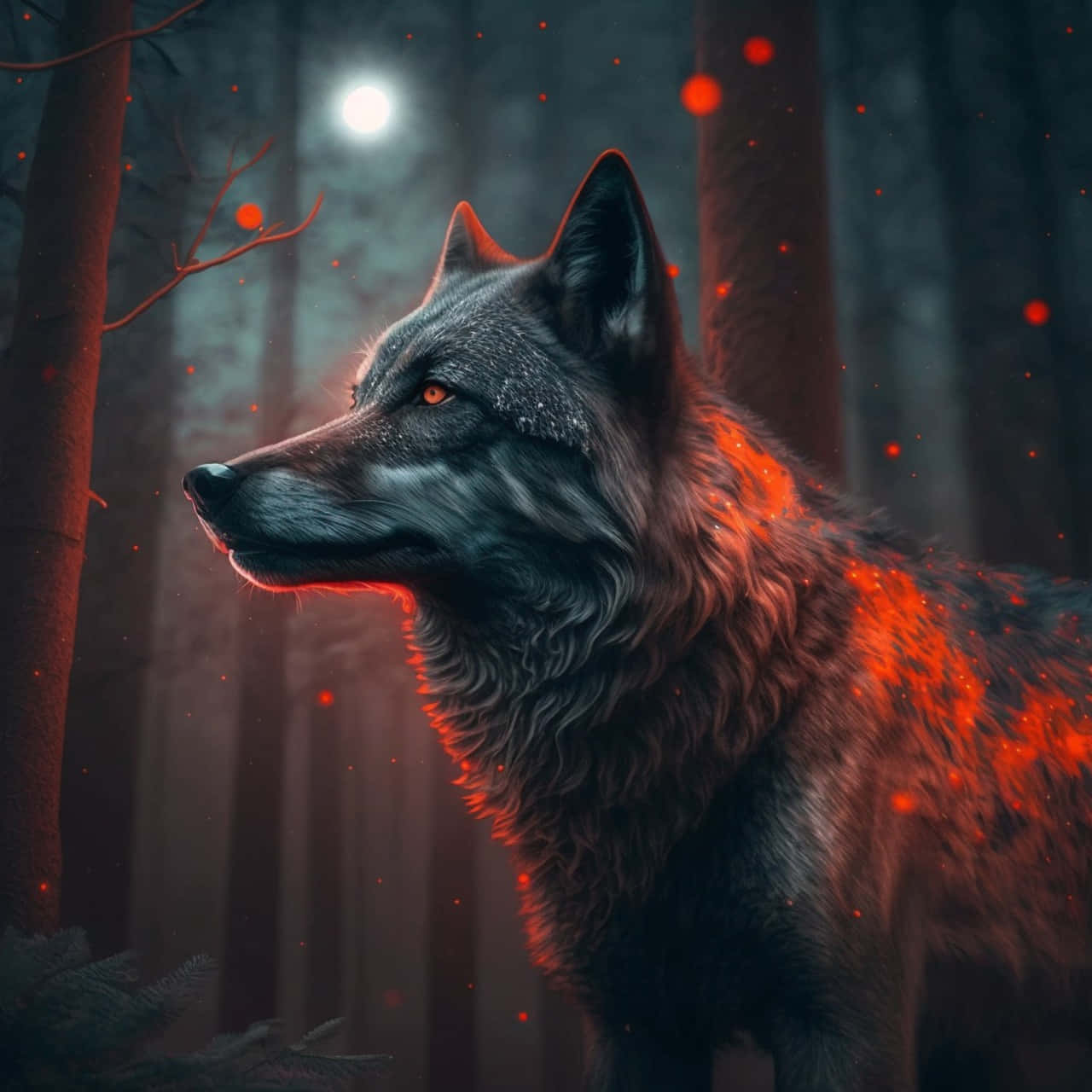 Download Lone Wolf 1280 X 1280 Wallpaper Wallpaper Wallpapers Com