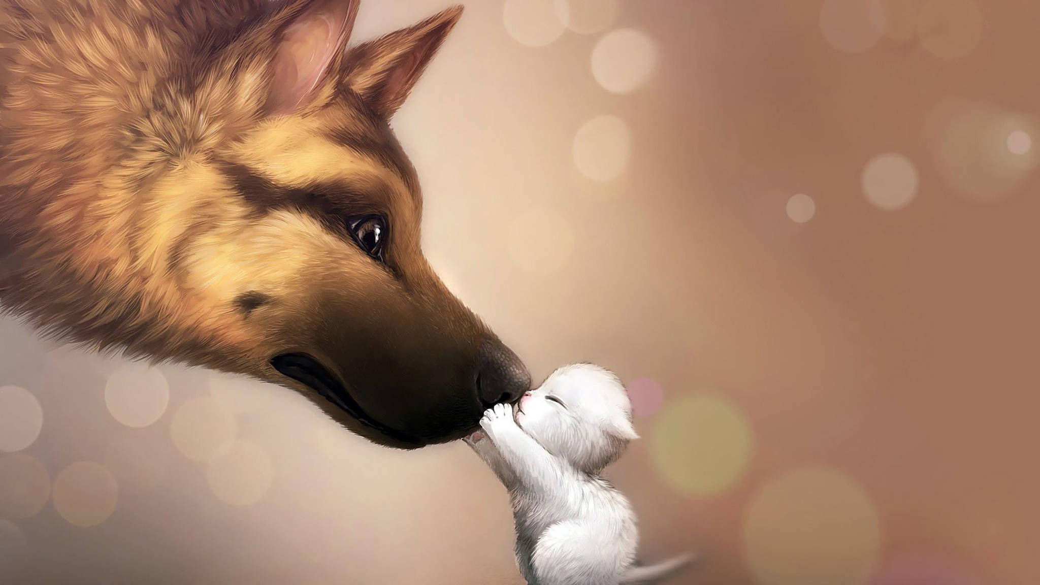 Download Love Dog Art Wallpaper 