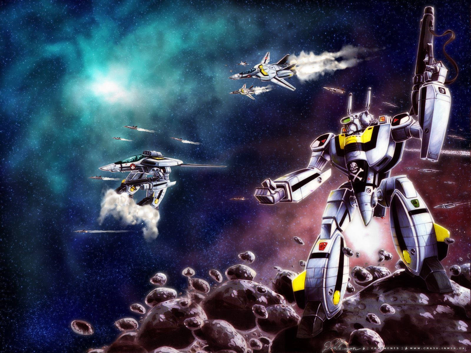 Macross Space Battle Background