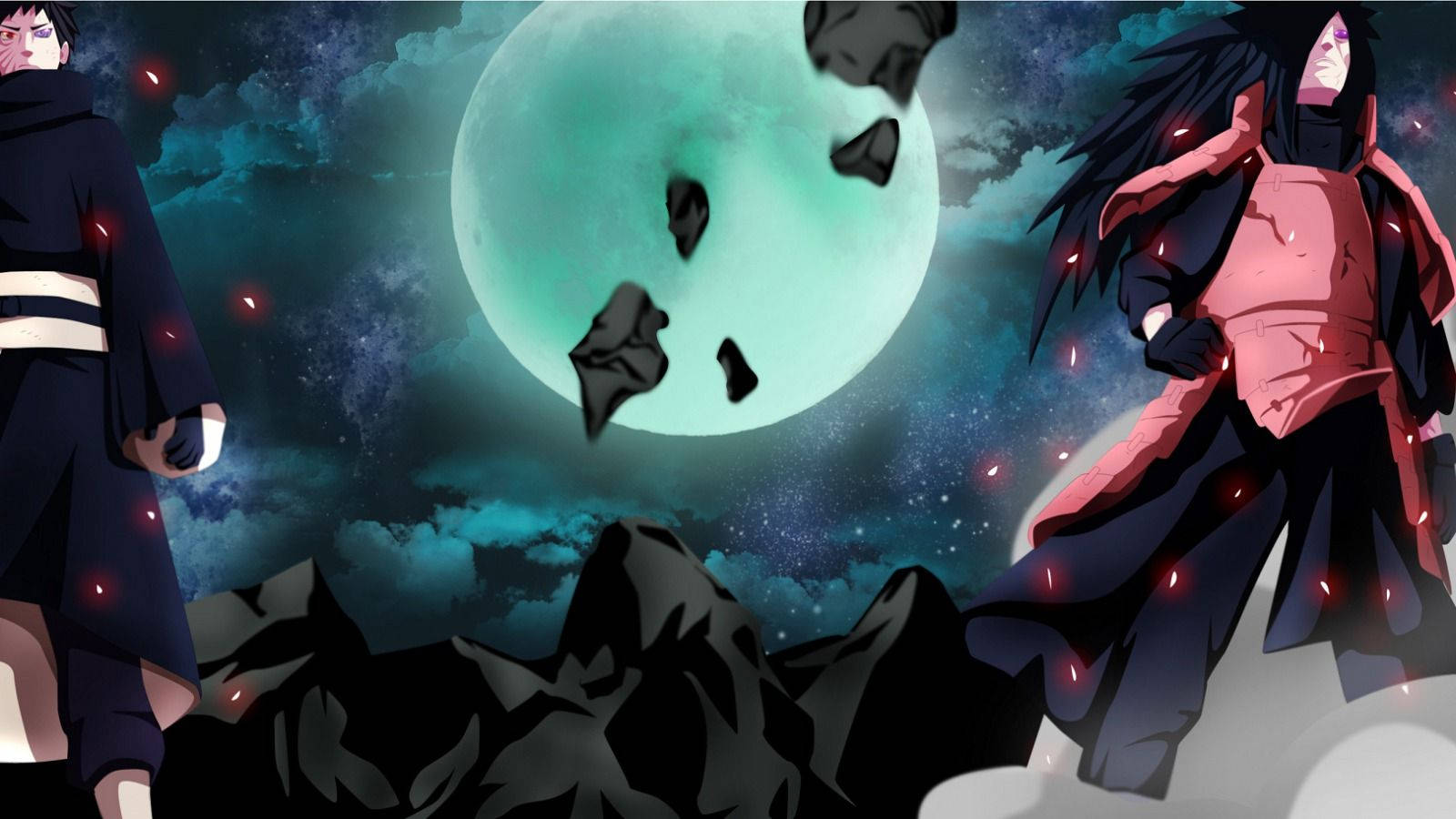 Madara Uchiha And Obito Moon Background