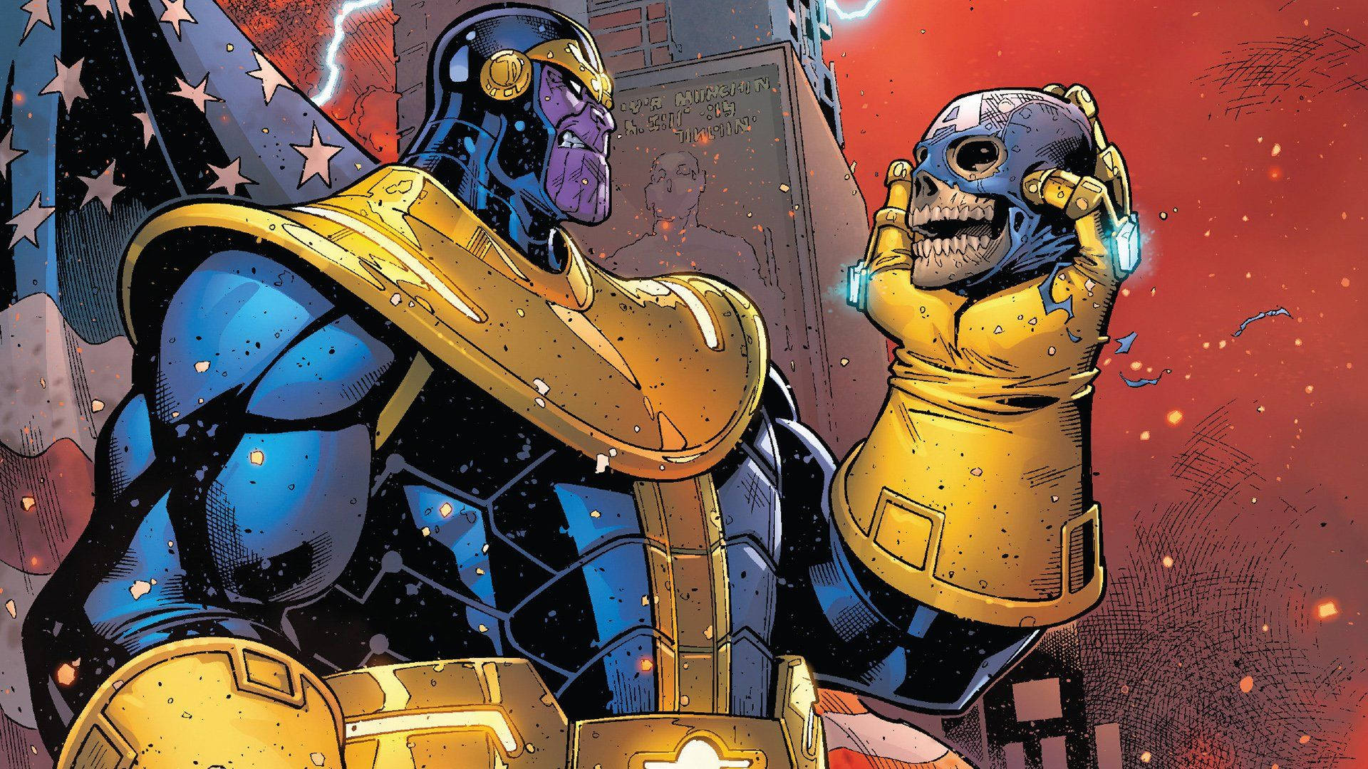 Madman Thanos Hd Cartoon Art Background