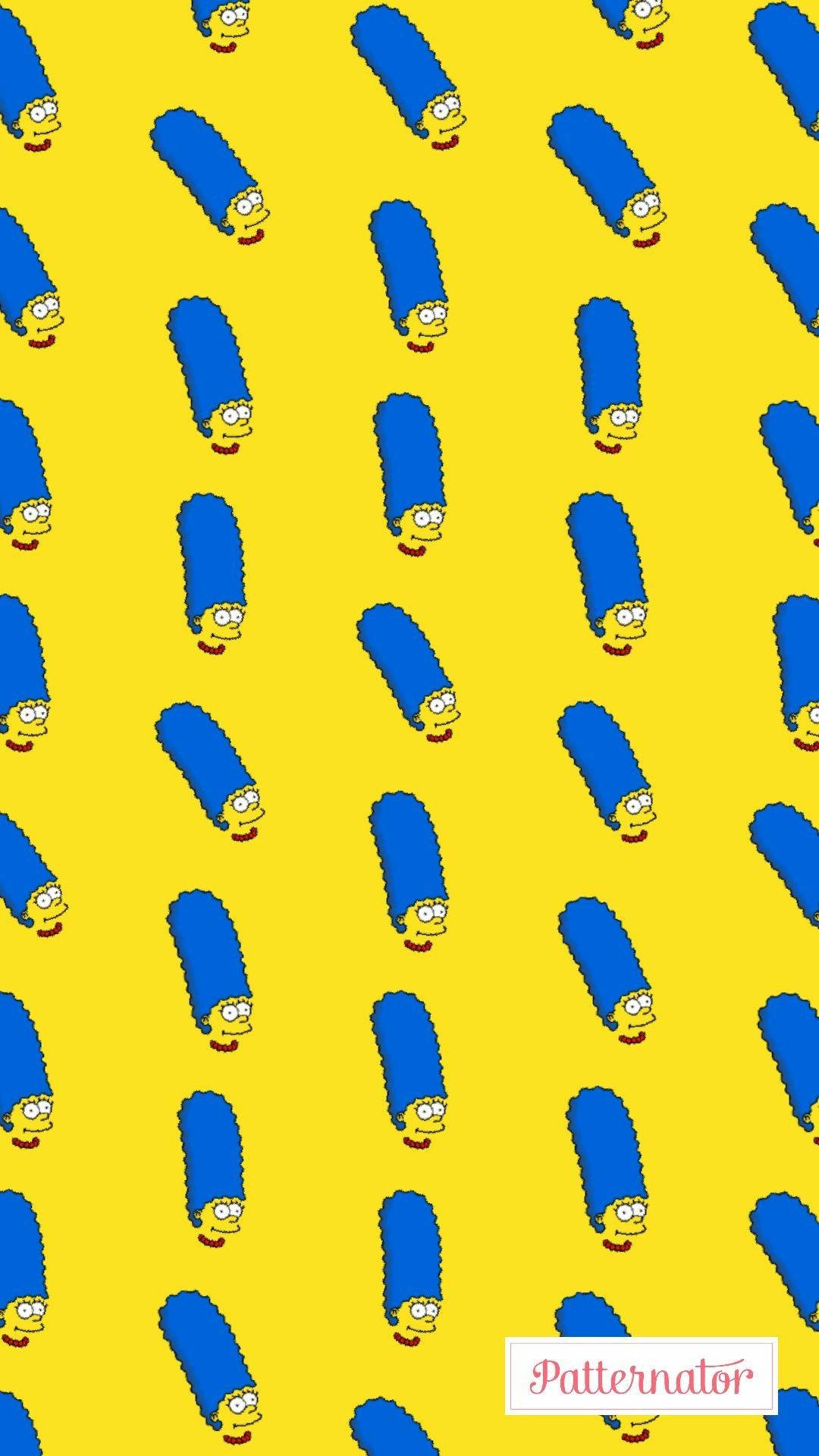 Marge Simpson Background Pattern Background