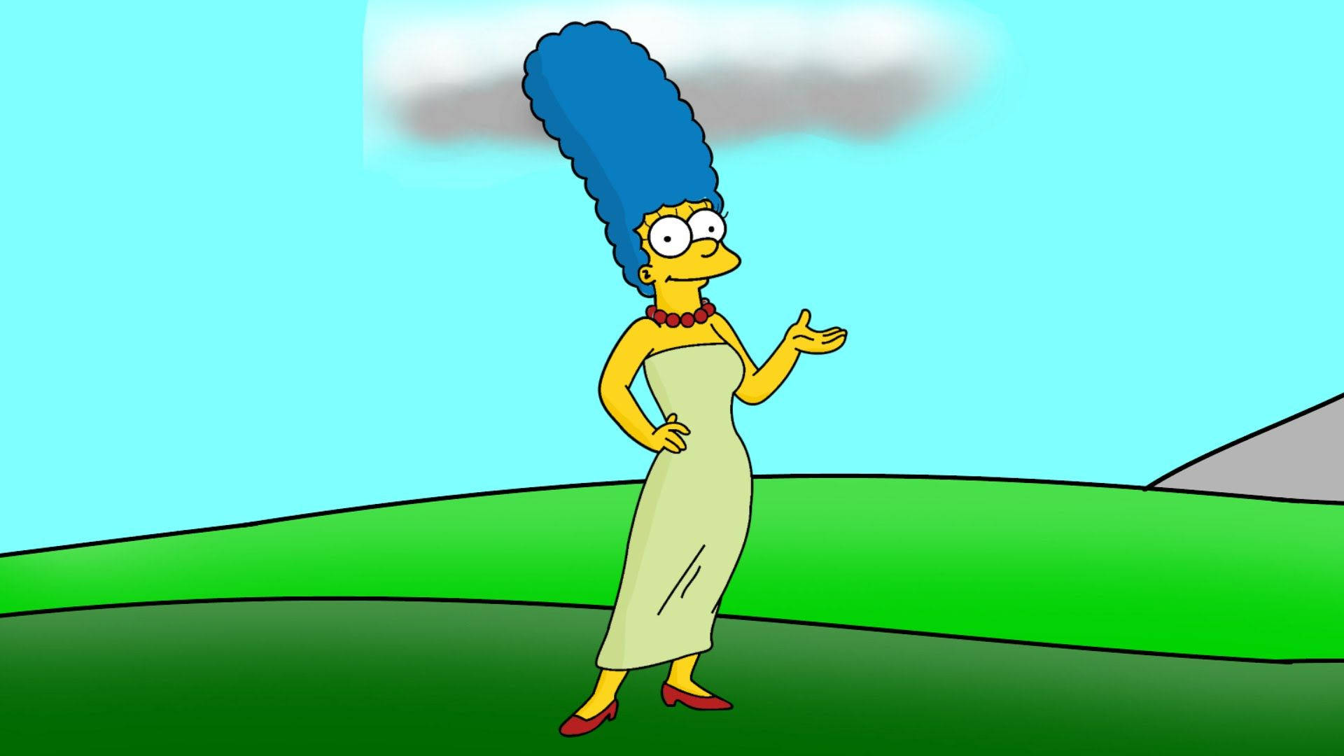 Marge Simpson Cartoon Series Background