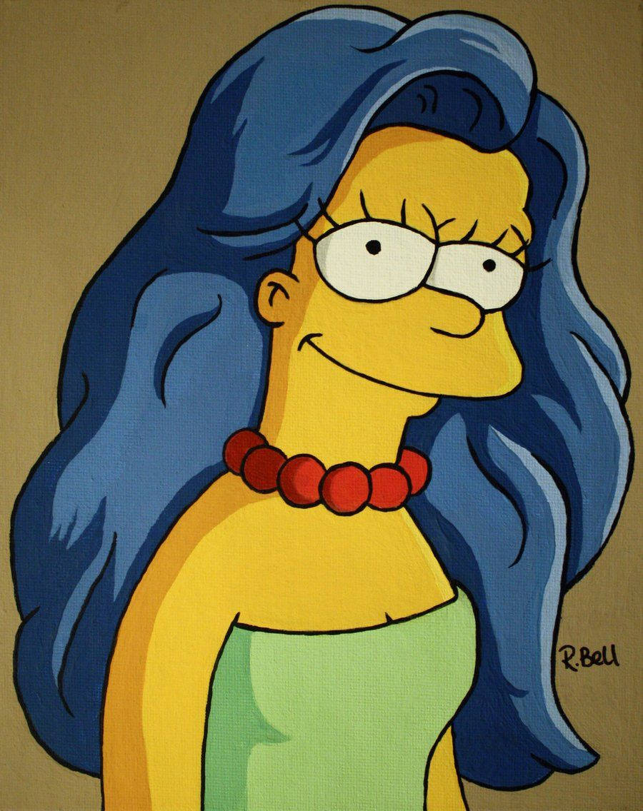 Marge Simpson Fictional Cartoon Background