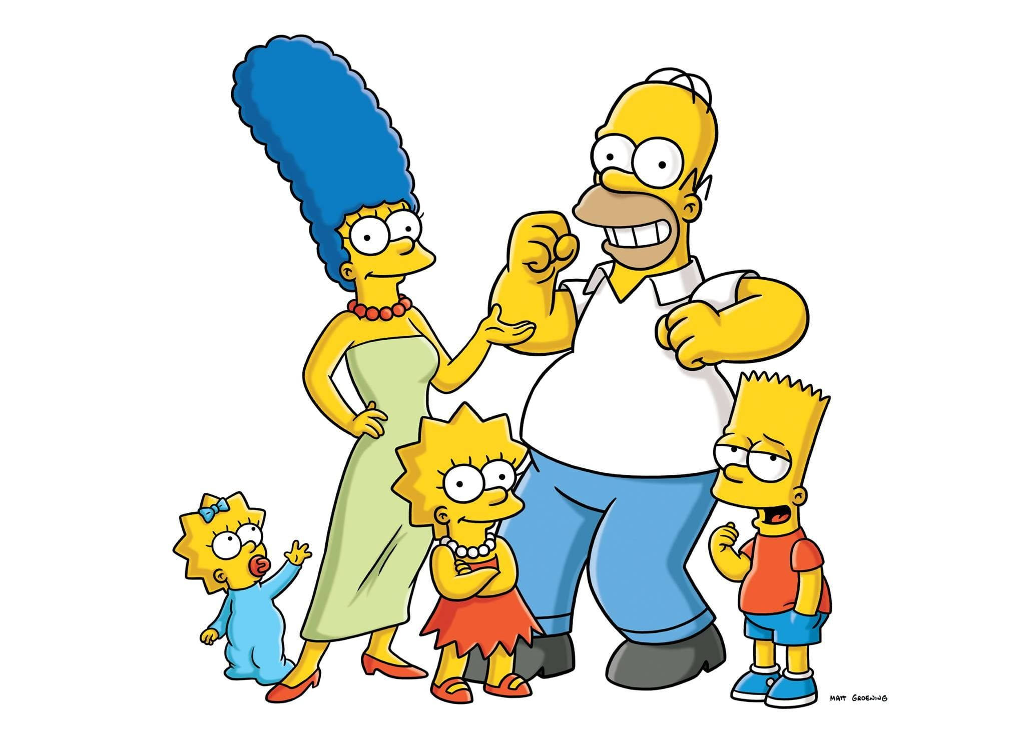 Marge Simpson With The Family Background