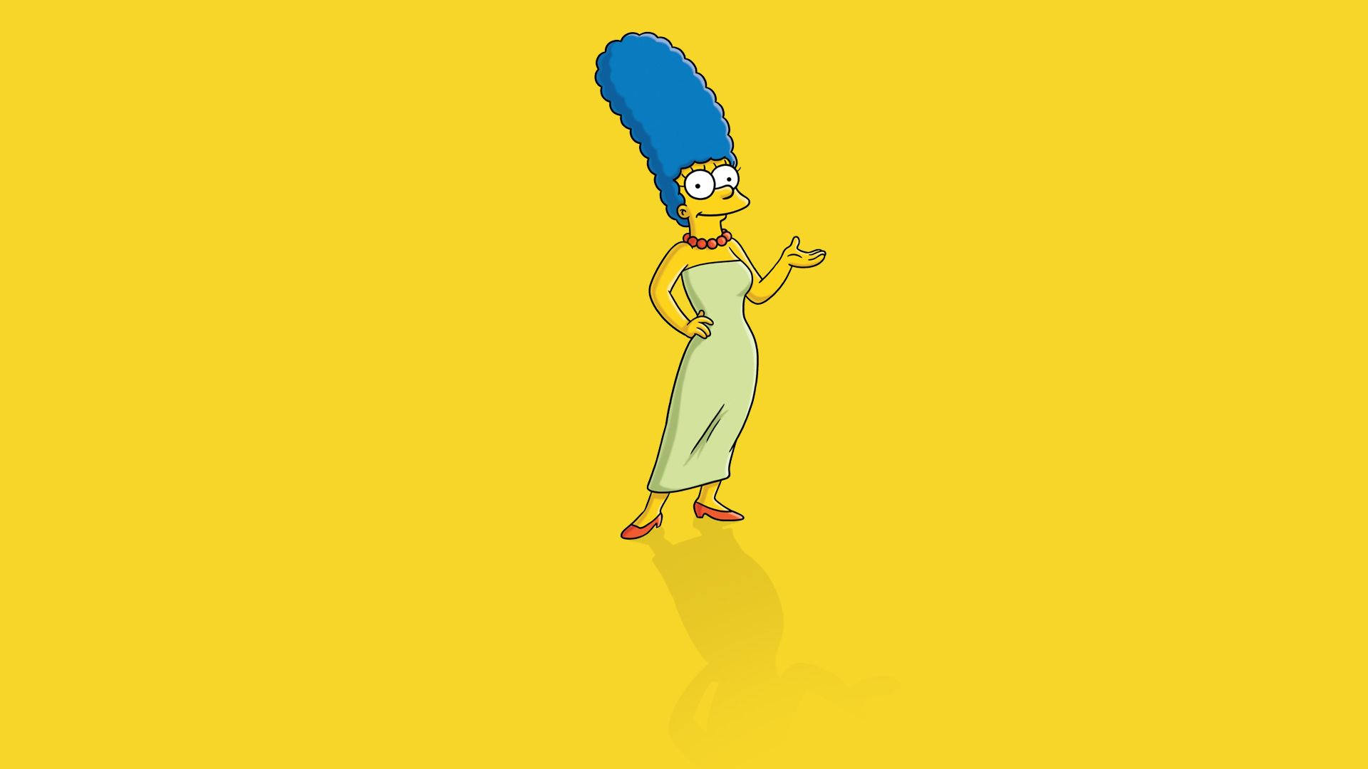 Marge Simpson Yellow Background Background