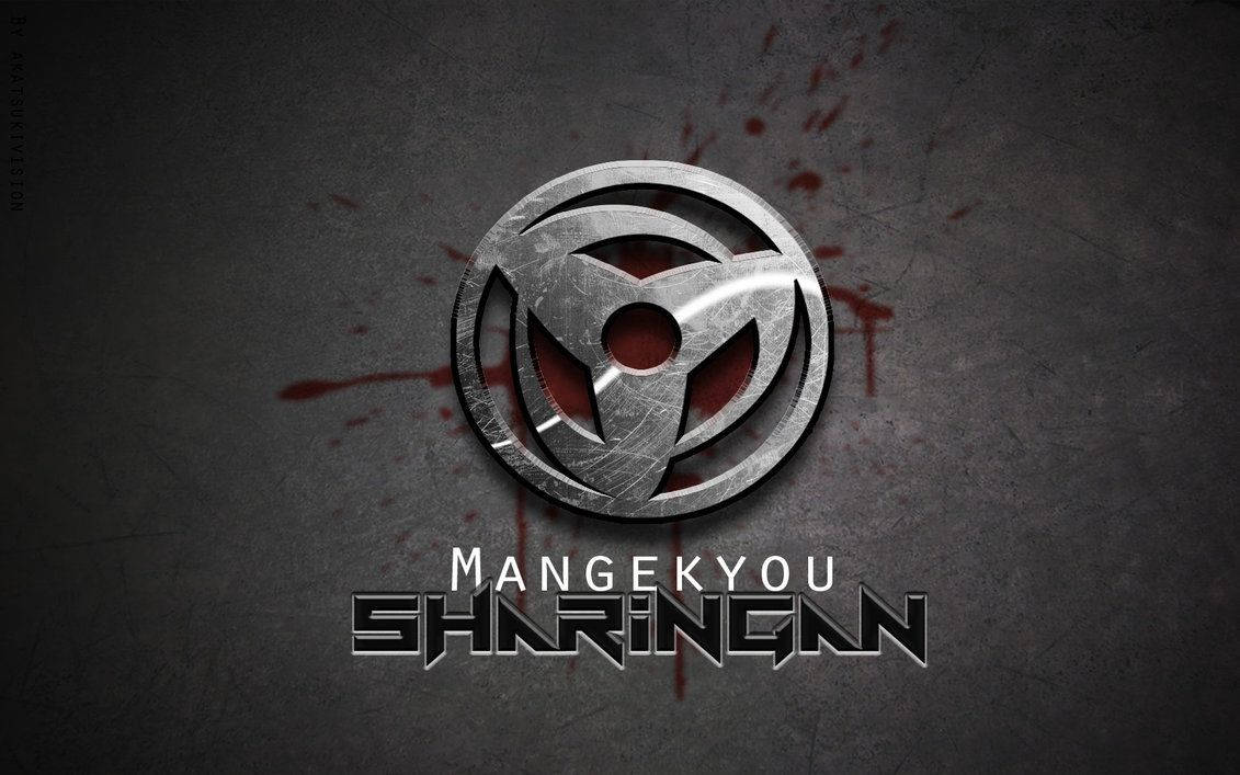 Metallic Mangekyou Sharingan Logo Background