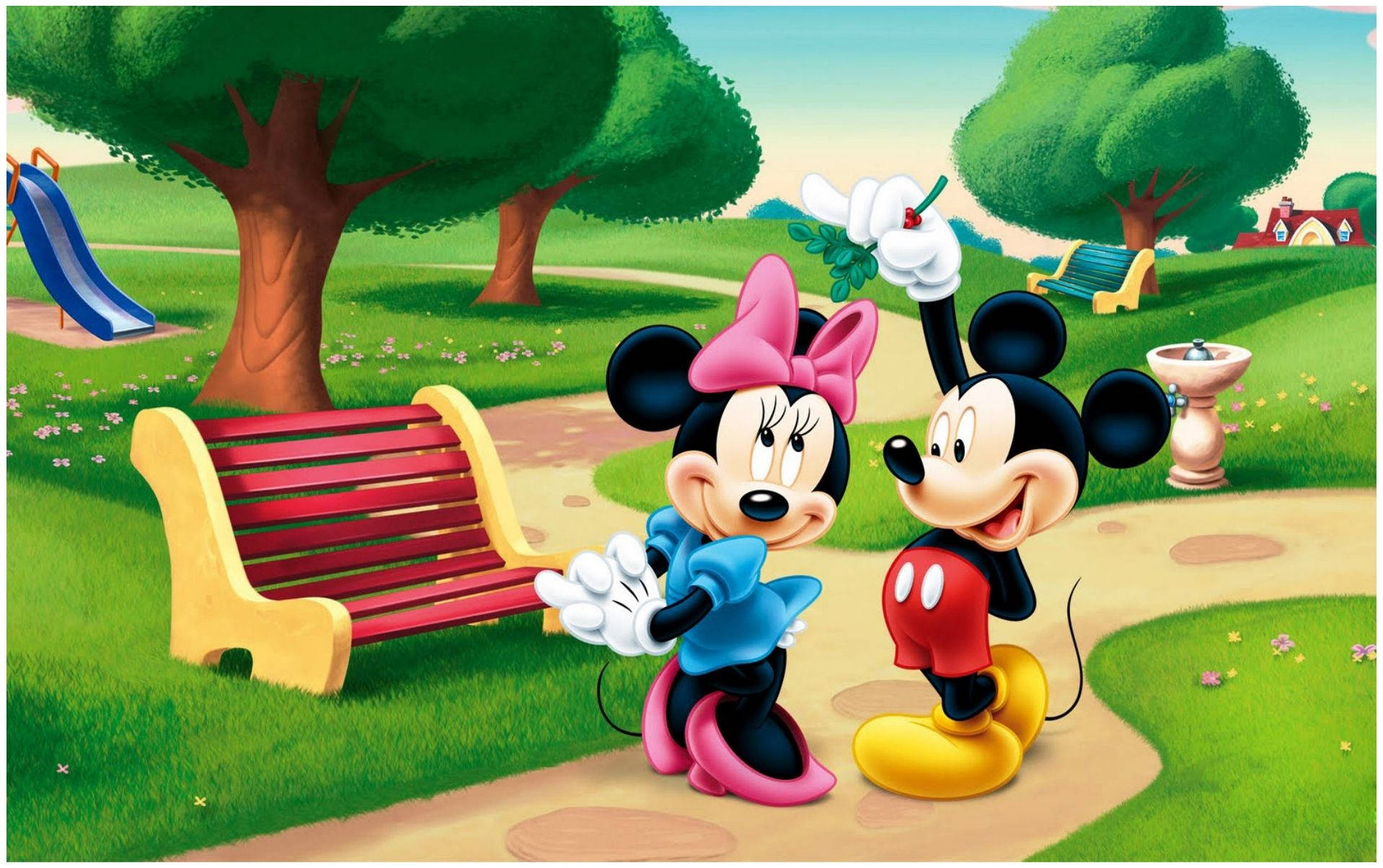 Mickey Mouse And Minnie Mouse Background