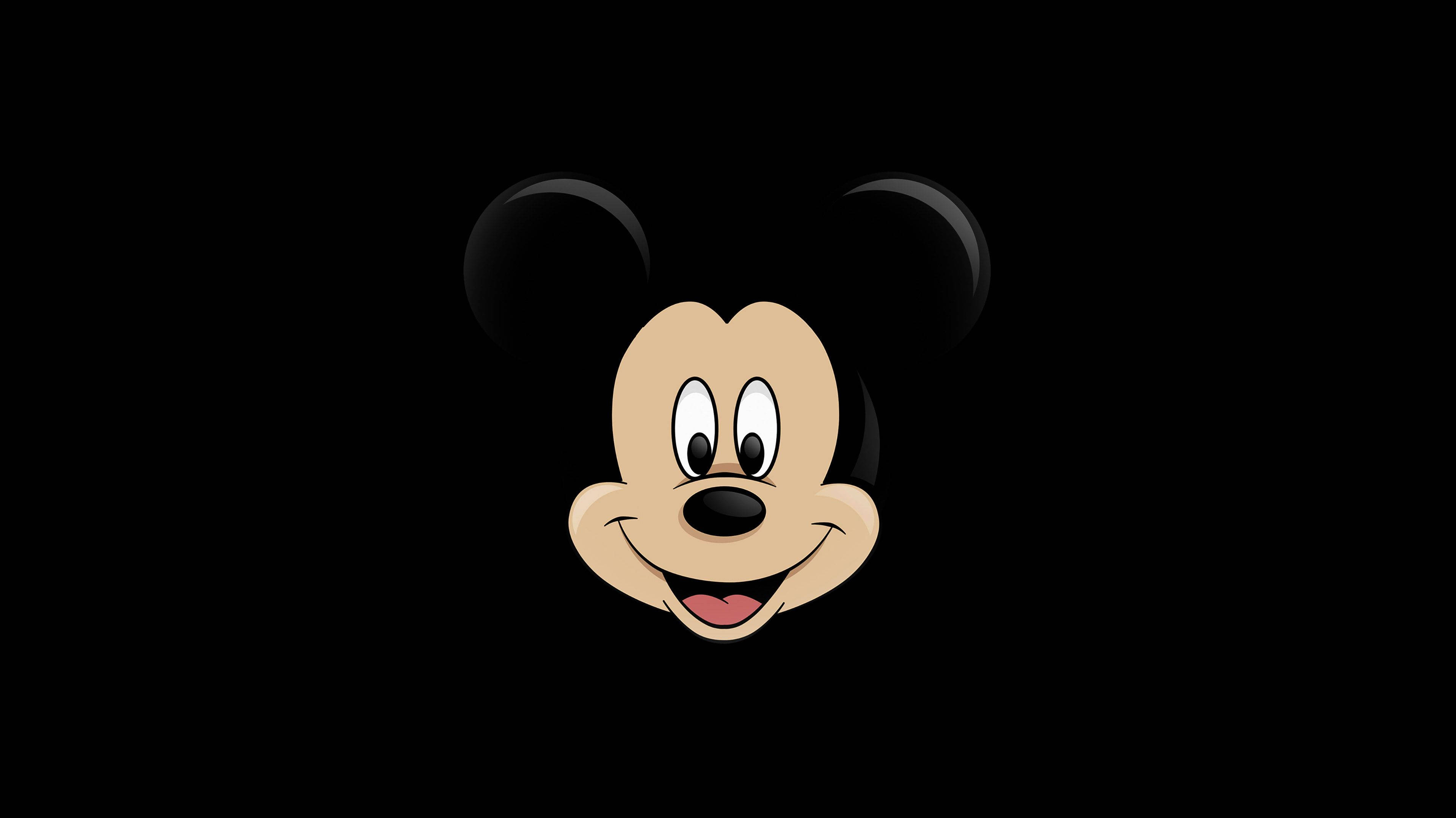 Mickey Mouse Black Logo Background
