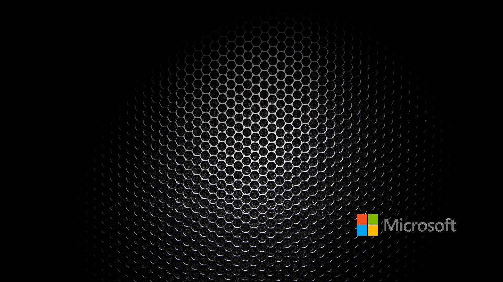 Microsoft Black Honeycomb Metal Mesh Background