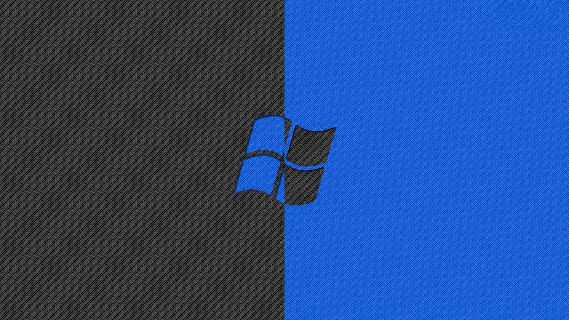 Microsoft Split Black And Blue Logo Background