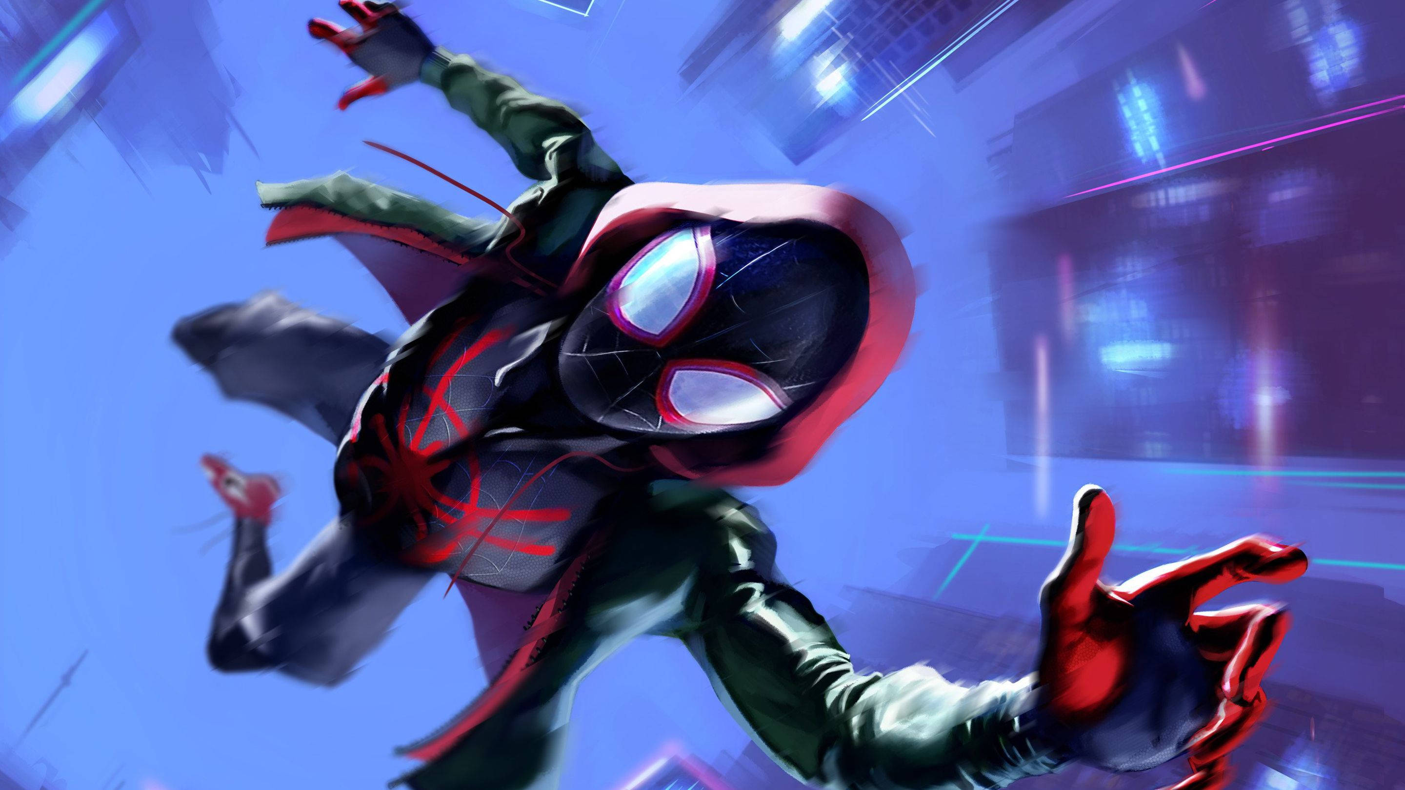 Miles Morales Into Spider Verse Background