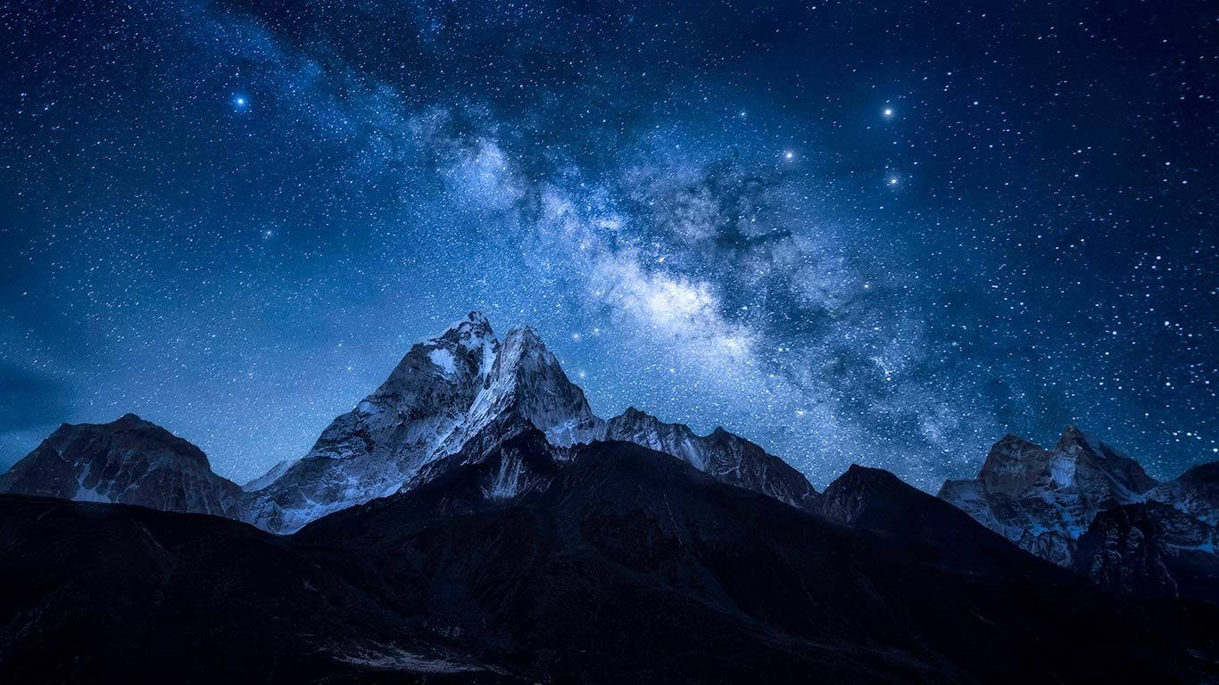 Milky Way Over Himalayan Peak Bing Background