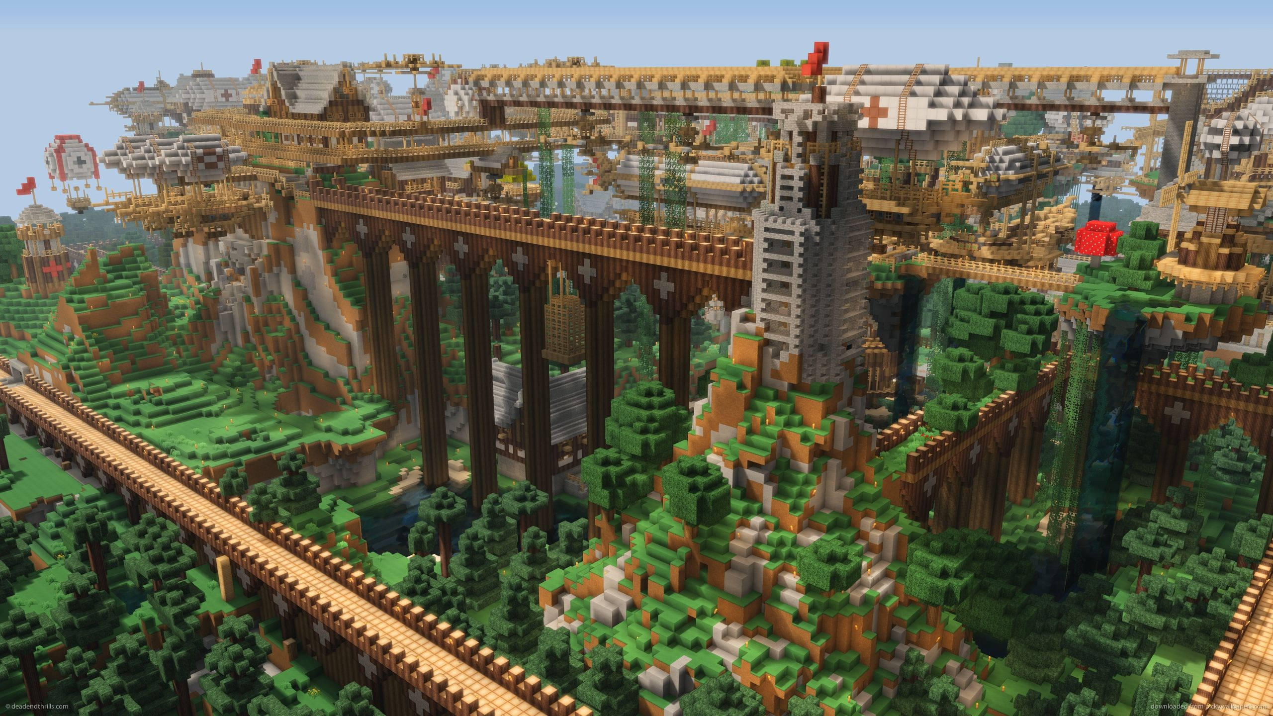 Minecraft Great Wall World Background