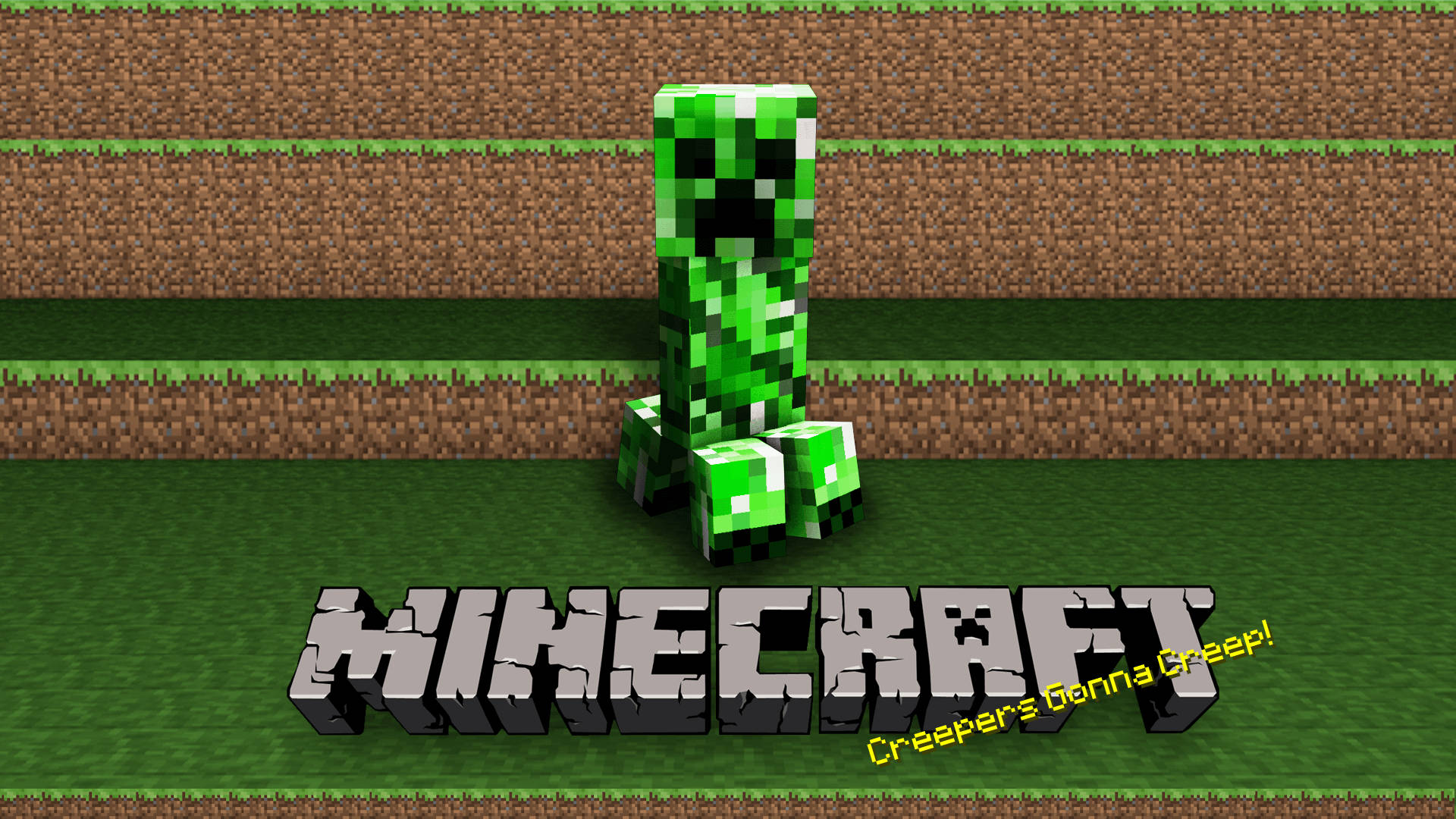 Minecraft Green Creeper Background