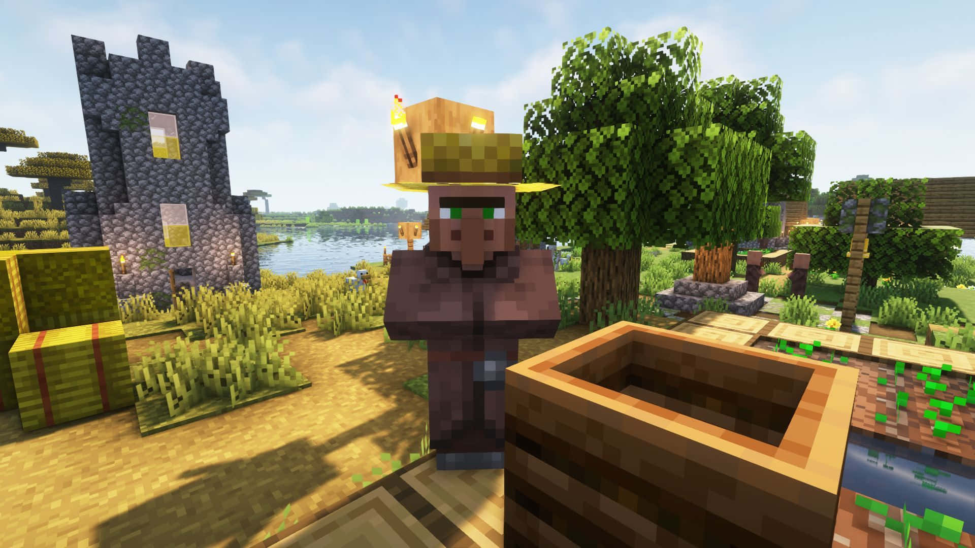 Download Minecraft Villagers 1920 X 1080 Wallpaper Wallpaper