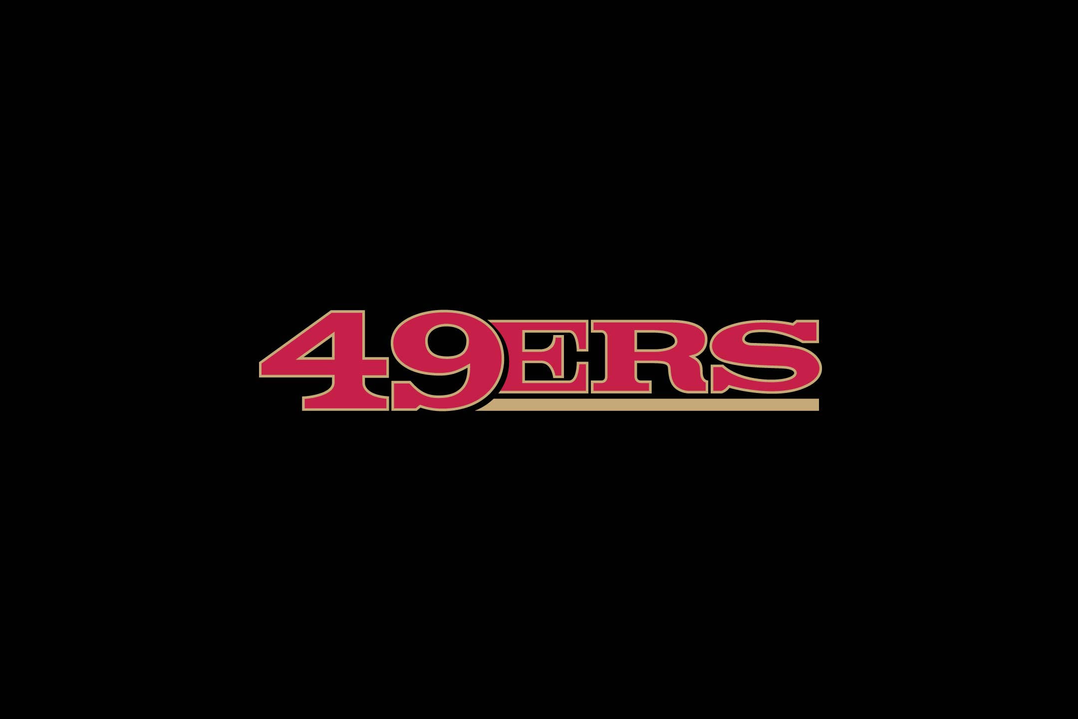 Download Minimalist 49ers Logo In Black Wallpaper 