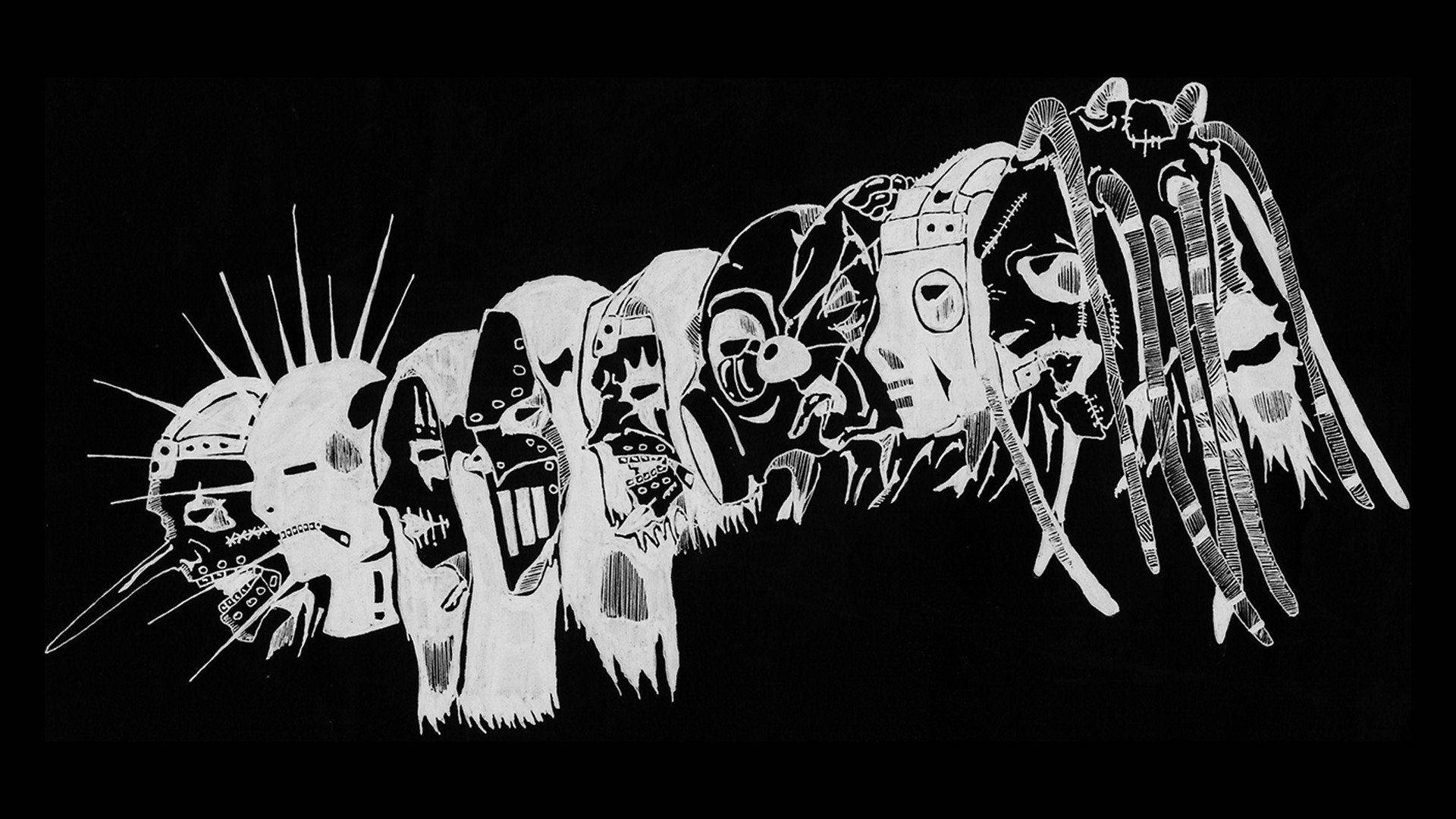 Minimalist Art Slipknot Members Background