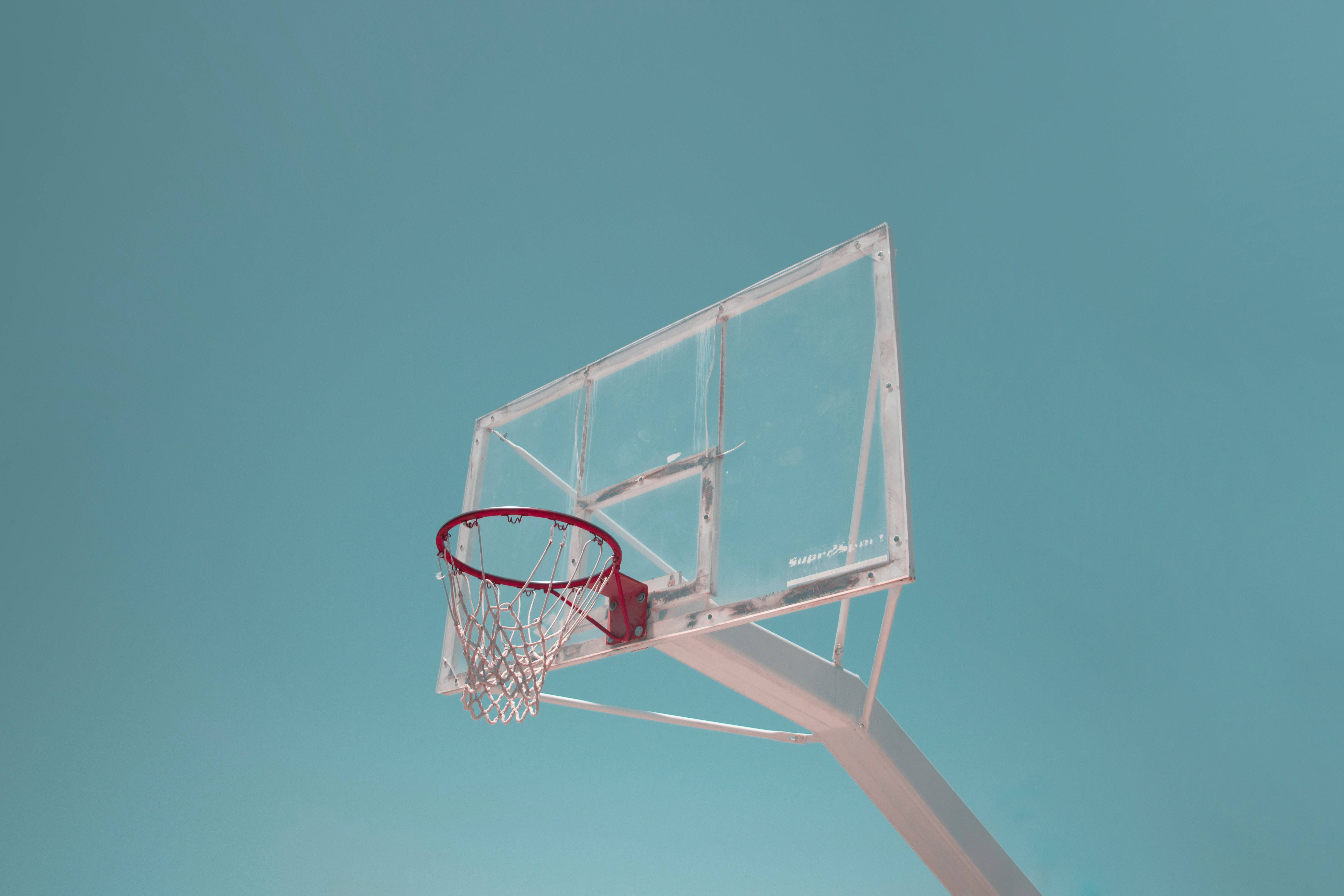 Minimalist Basketball Hoop Background