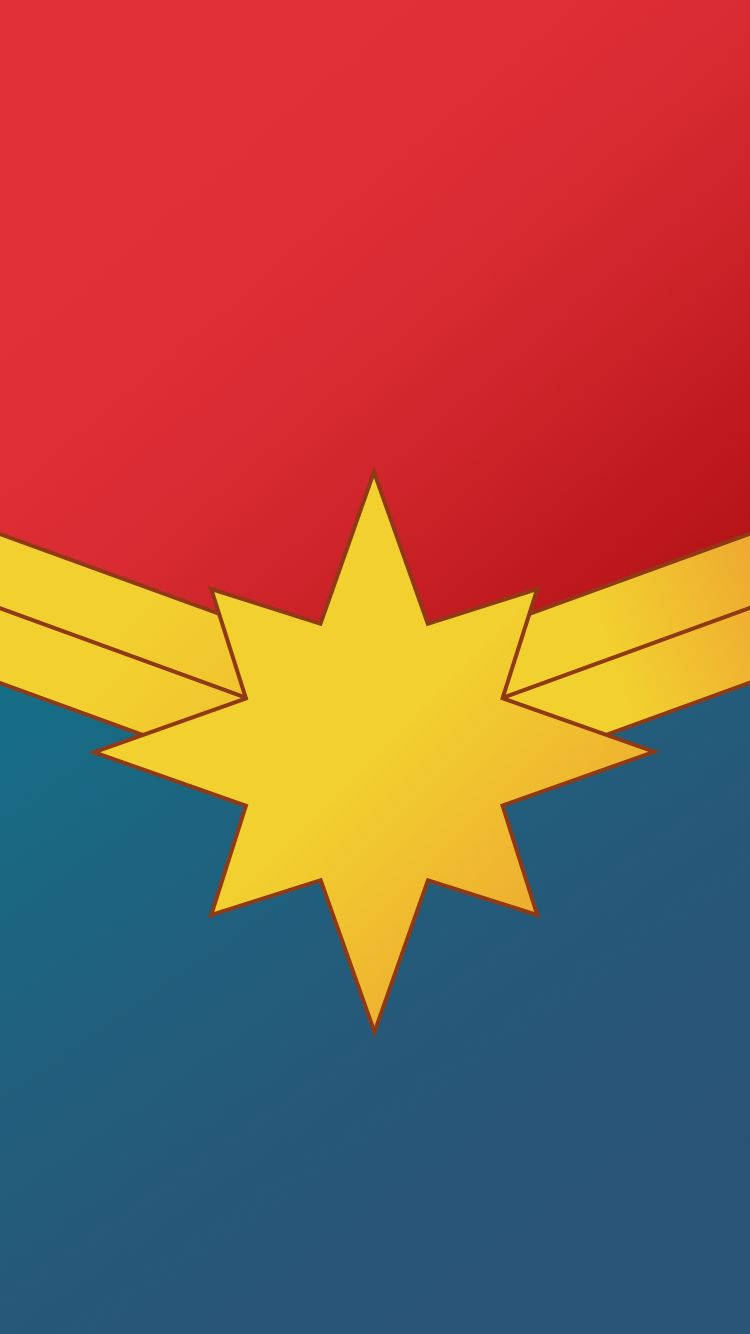 Minimalist Captain Marvel Logo Background
