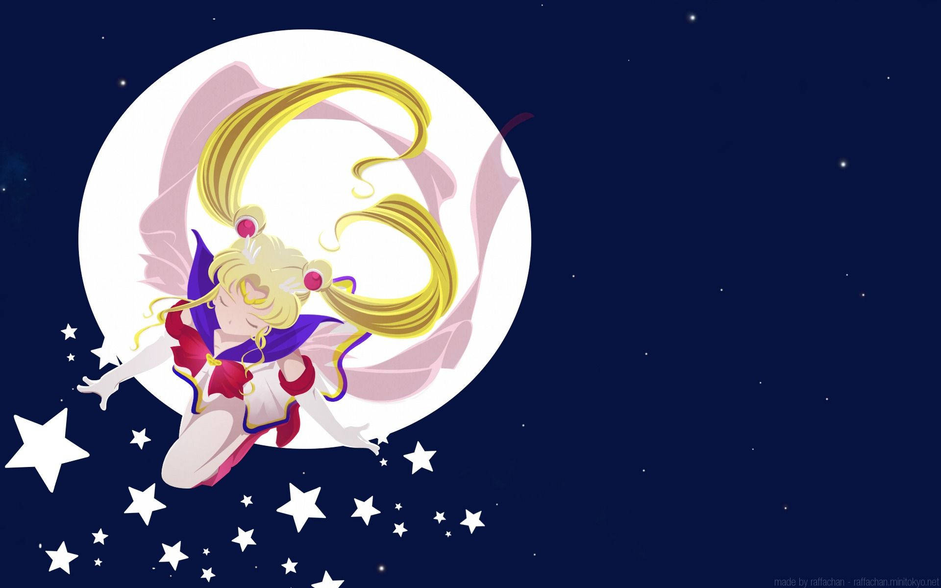 Minimalist Sailor Moon Art Background