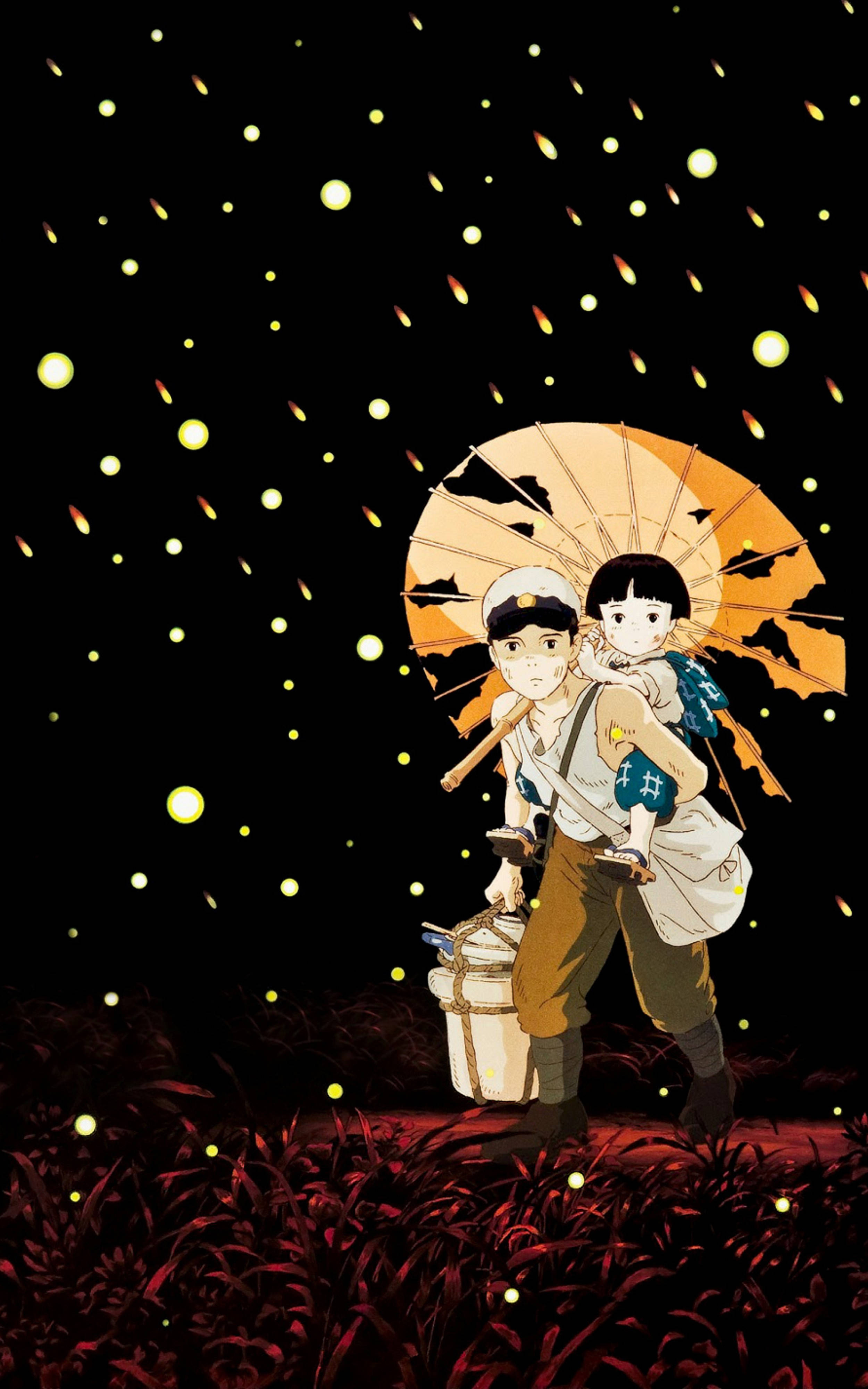 Mobile Grave Of Fireflies Background
