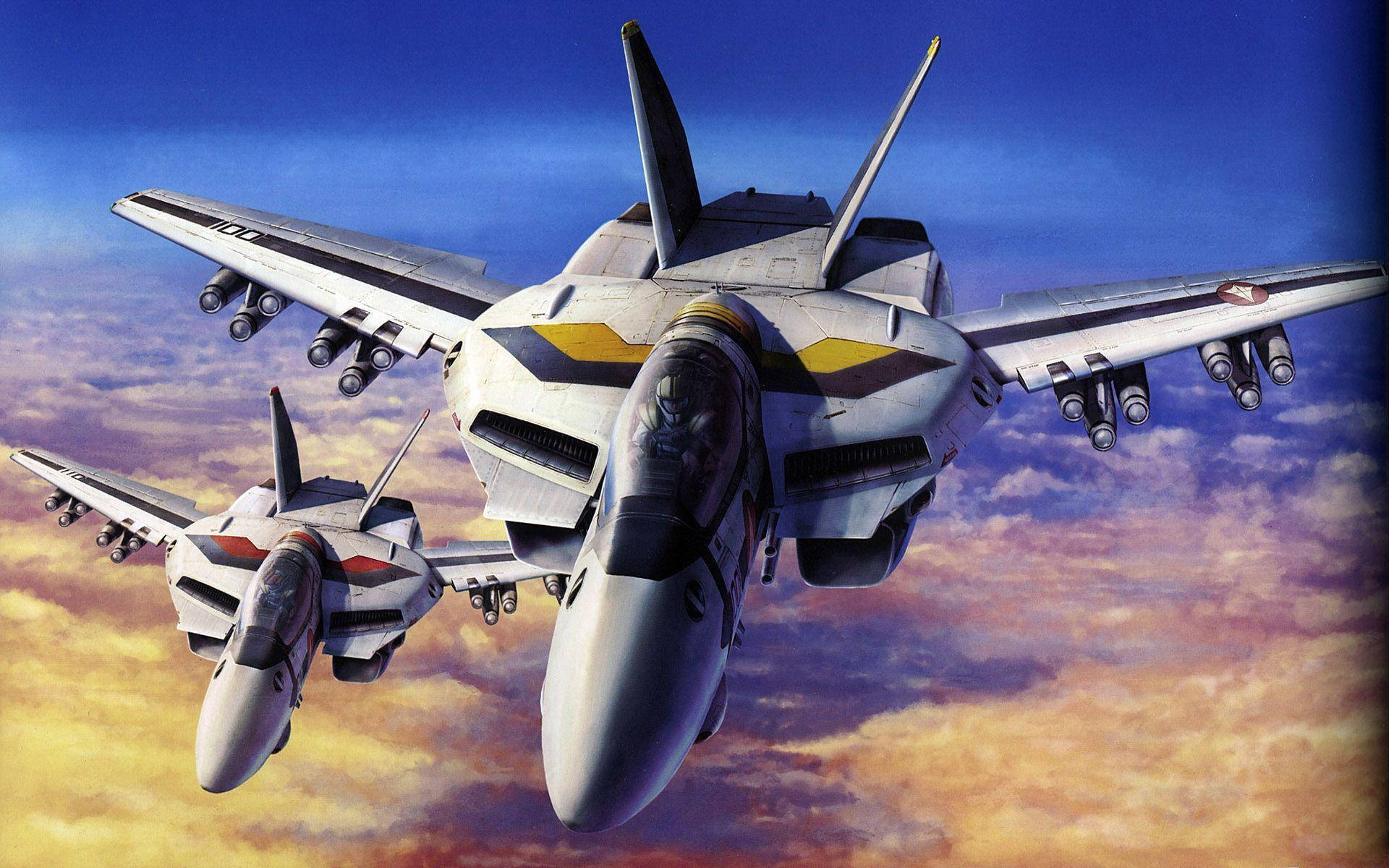 Modern Macross Aircrafts Background