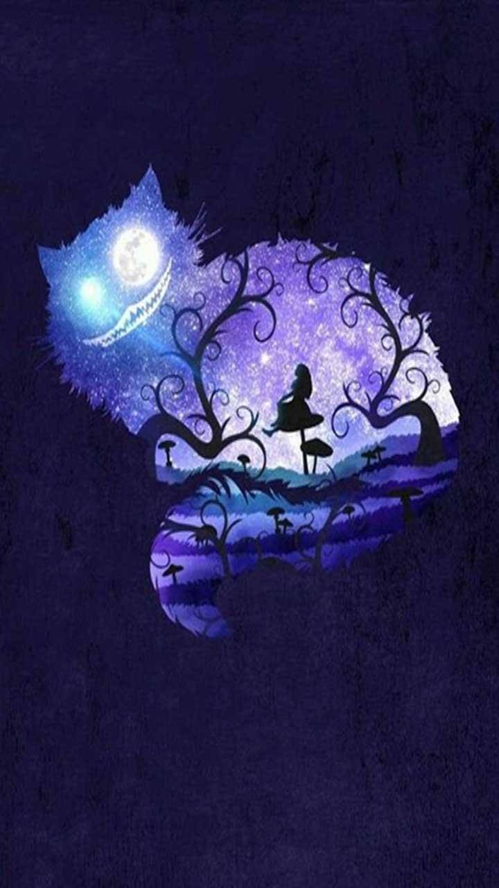 Moonlight Cheshire Cat Background