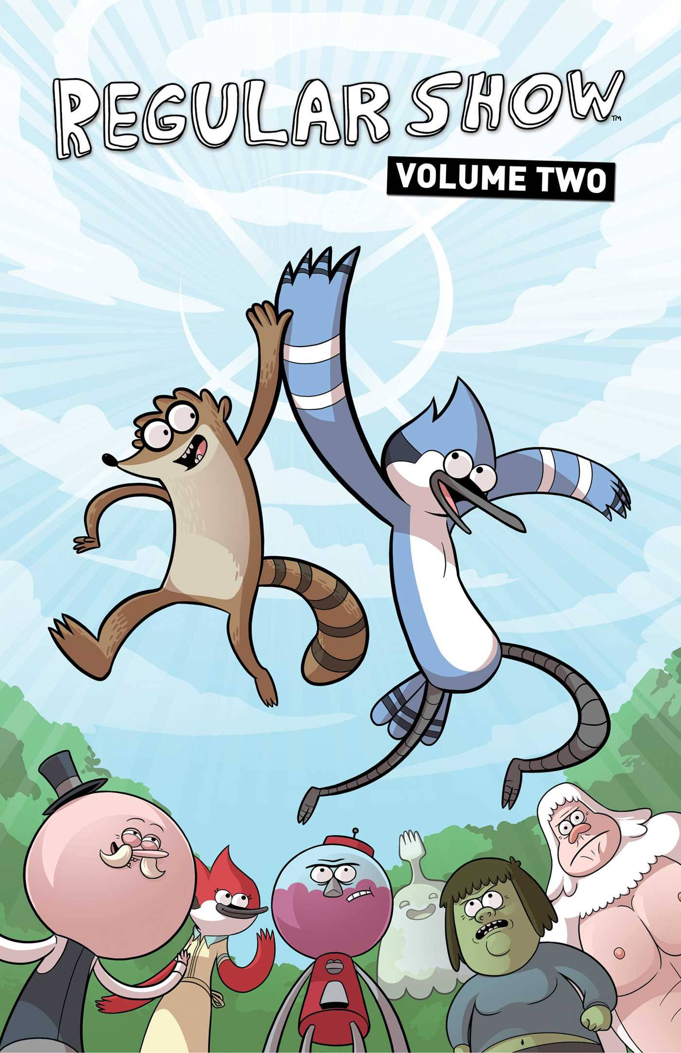 Download Mordecai And Rigby High Five Wallpaper 