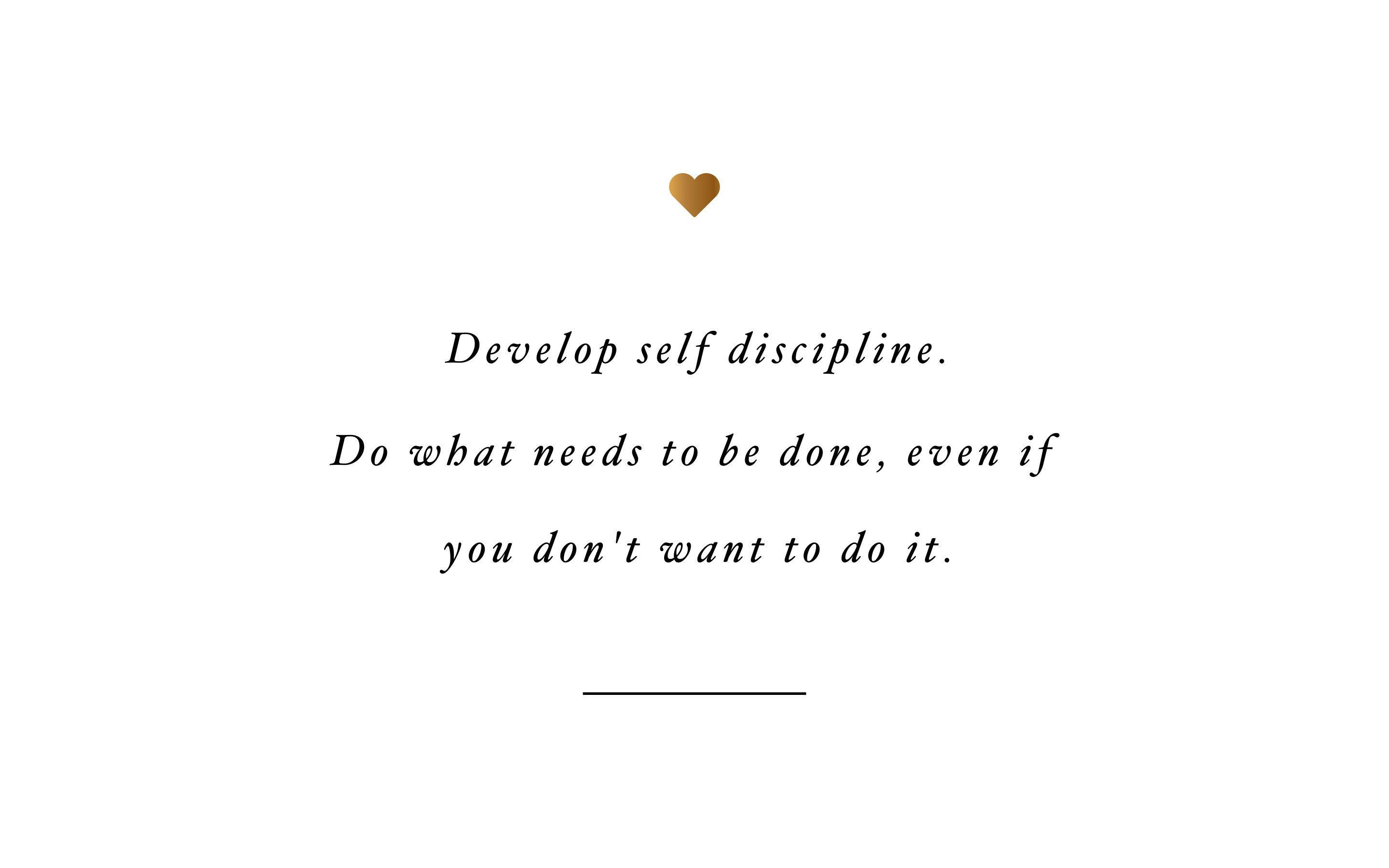 Download Motivational Quotes Aesthetic Self Discipline Wallpaper |  